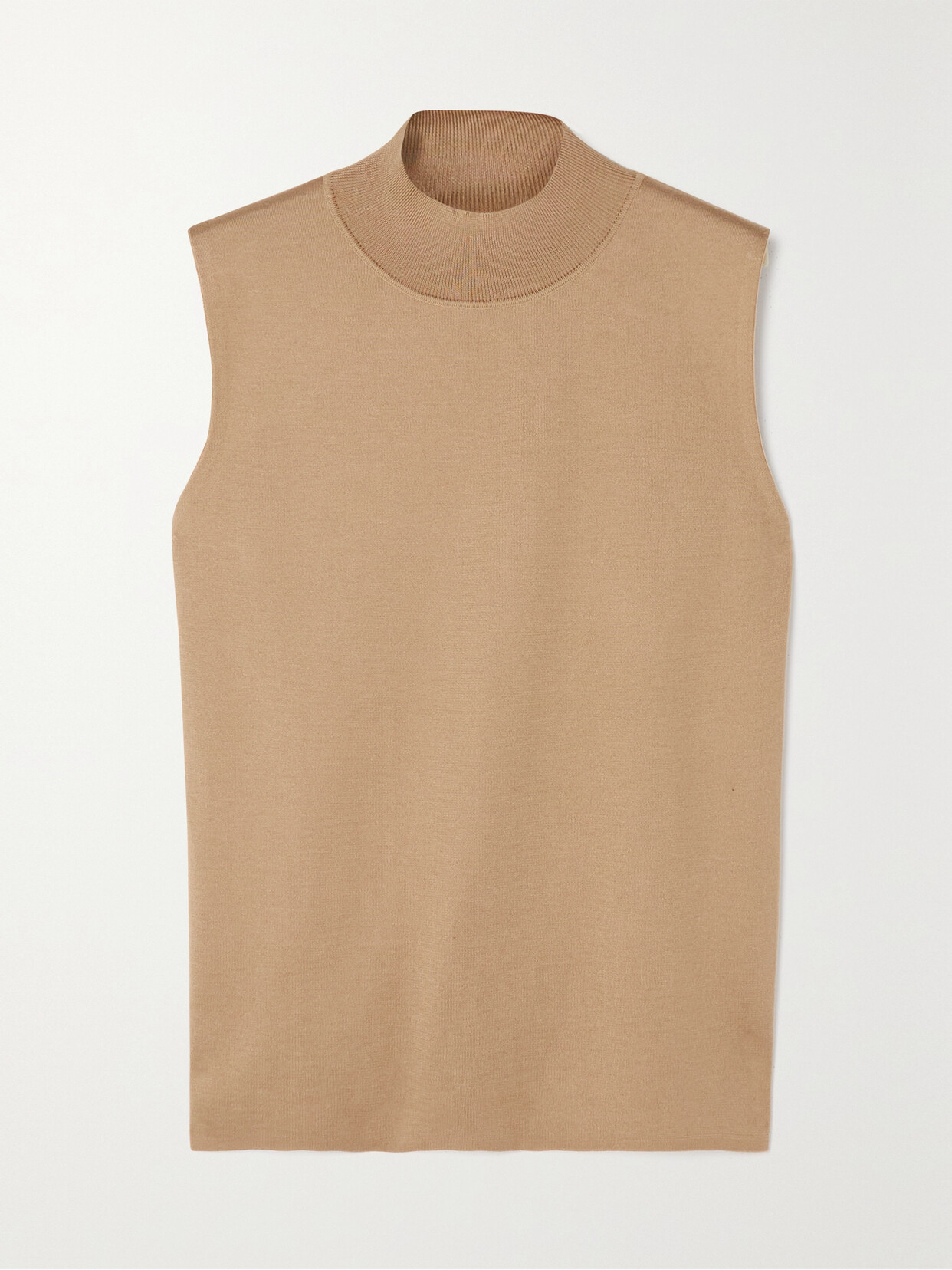 The Row Gianico Silk-blend Turtleneck Top In Neutrals