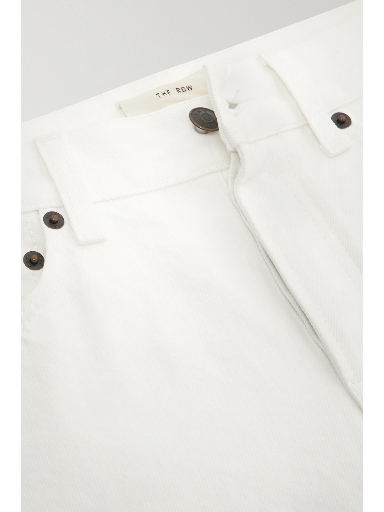 The Row Christie High-rise Straight-leg Jeans In White