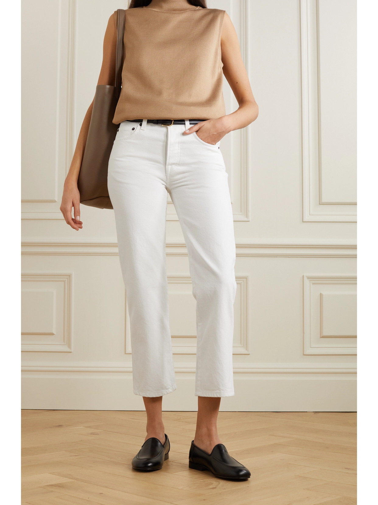 The Row Christie High-rise Straight-leg Jeans In White