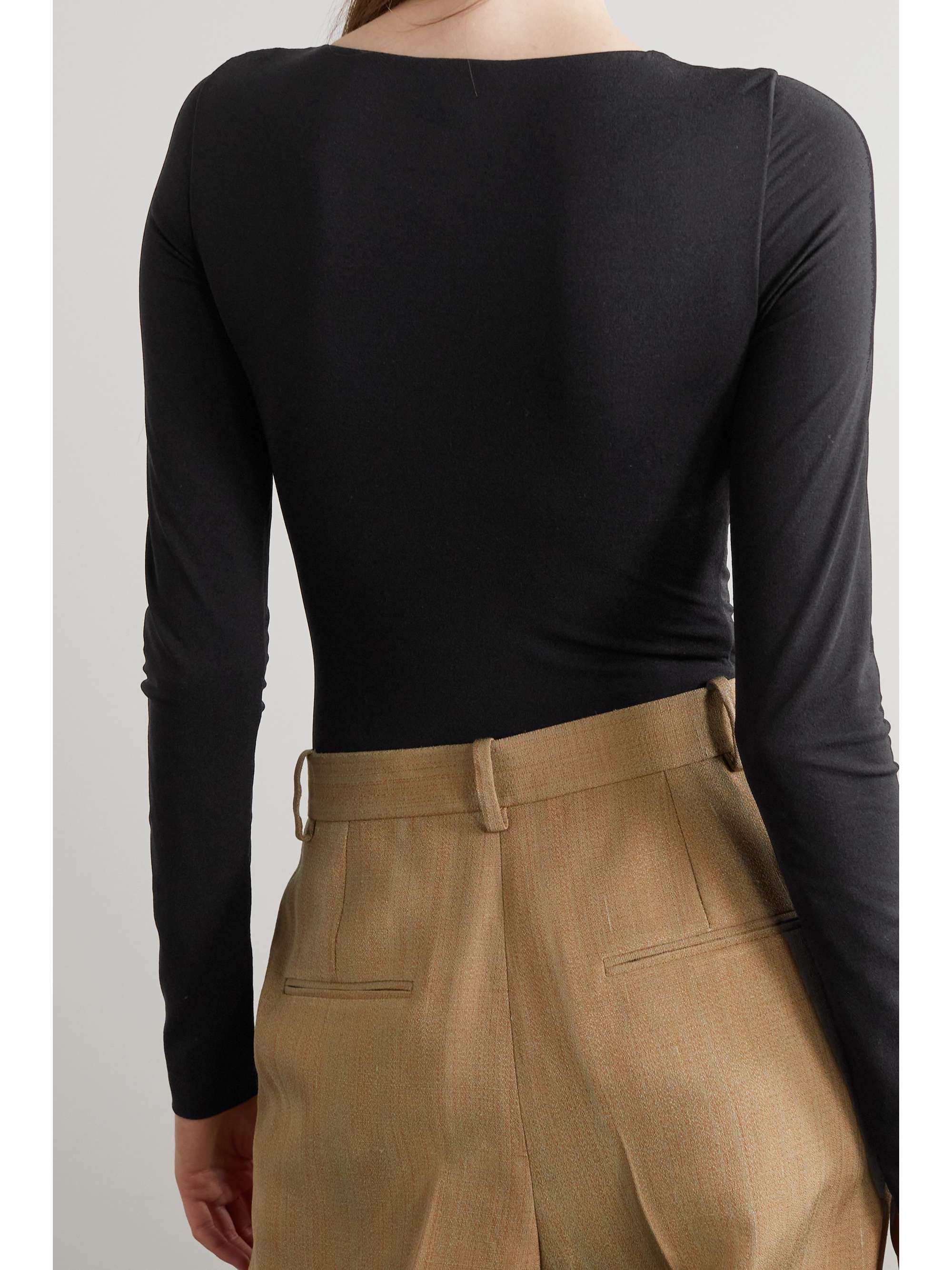 THE ROW Fenna stretch-silk jersey bodysuit