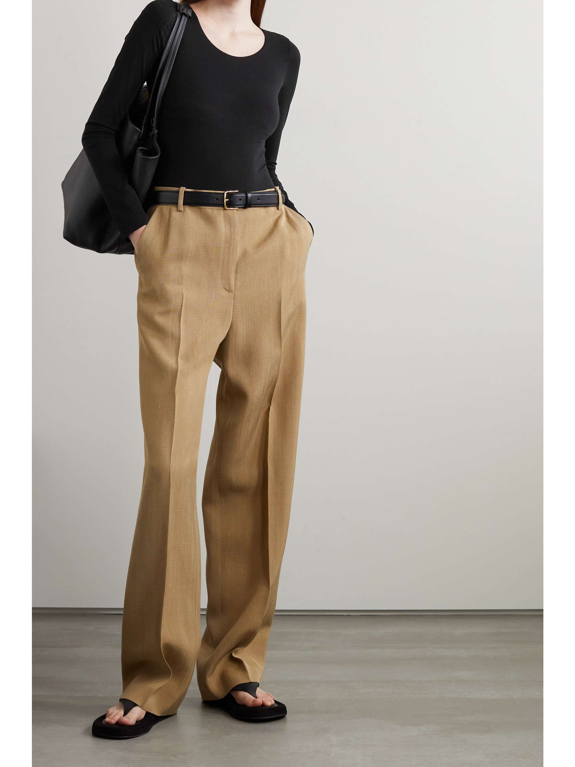 THE ROW Fenna stretch-silk jersey bodysuit