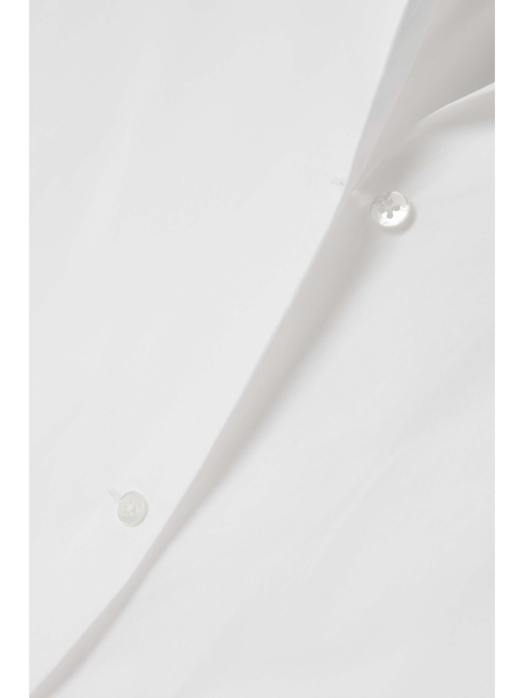 THE ROW Lilita cropped cotton-poplin shirt