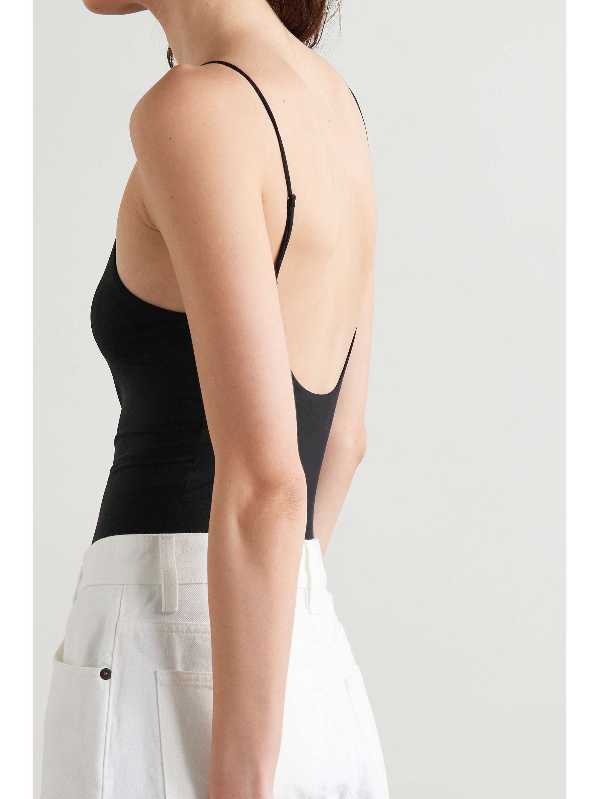 THE ROW Folly stretch-silk jersey bodysuit