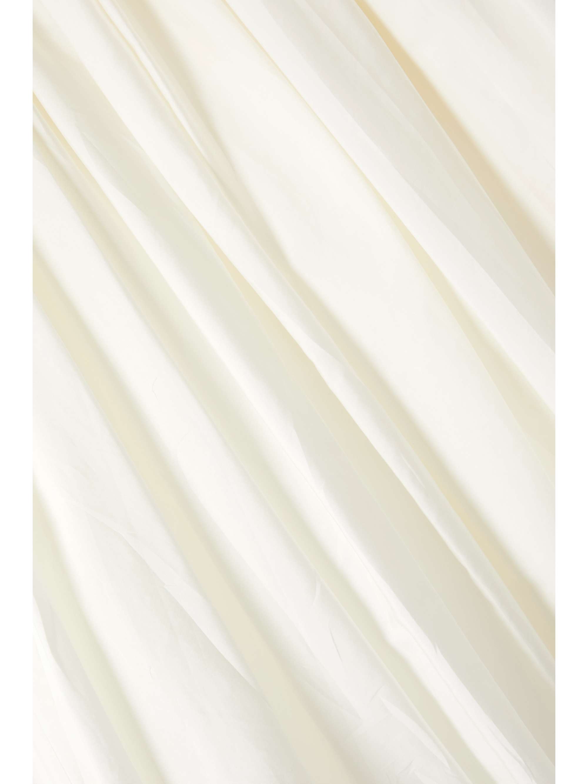 THE ROW Pleated cotton-poplin midi skirt
