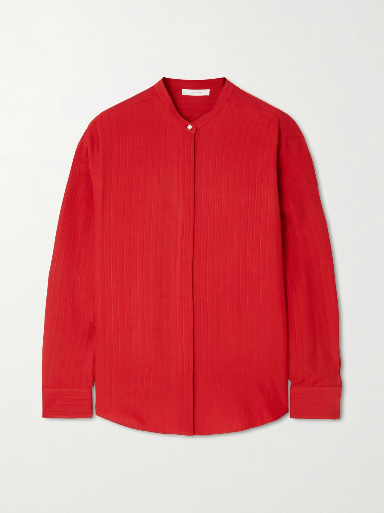 The Row Sienna Striped Crepe Shirt