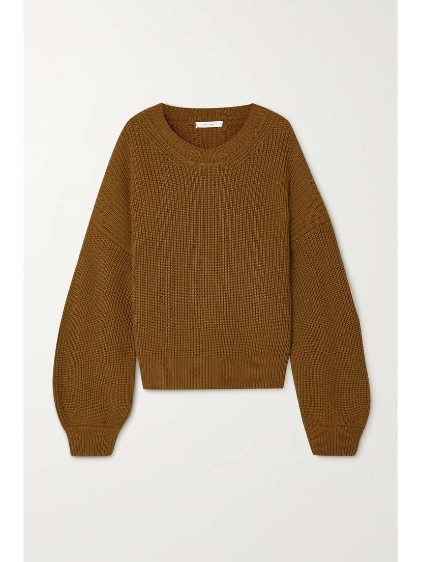 The Row Gaiola Ribbed Cashmere Sweater - x large