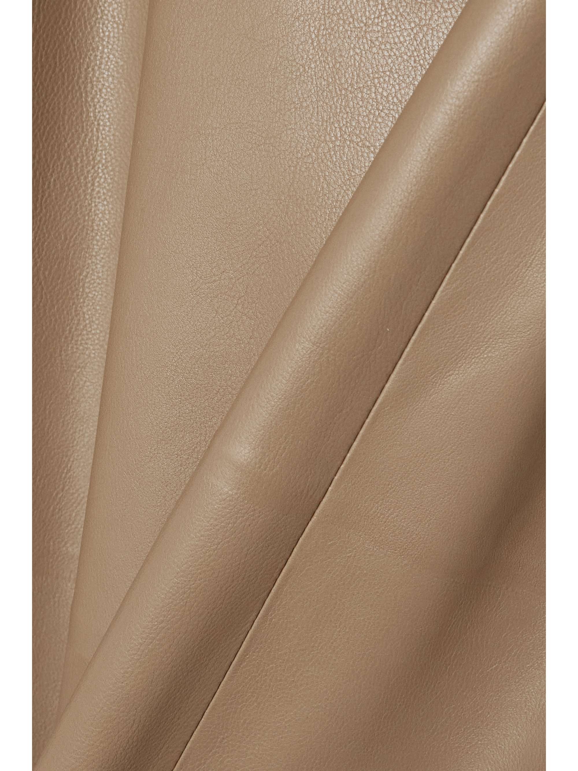 THE ROW Jacobo cropped leather wide-leg culottes