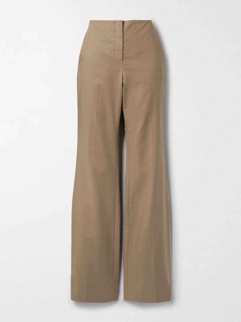 The Row Vasco Cotton-twill Straight-leg Pants
