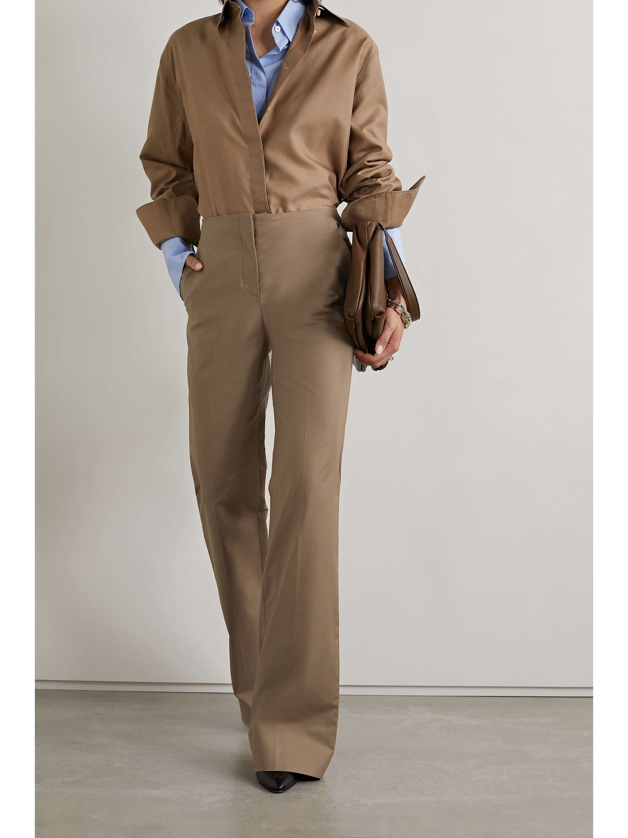THE ROW Vasco cotton-twill straight-leg pants