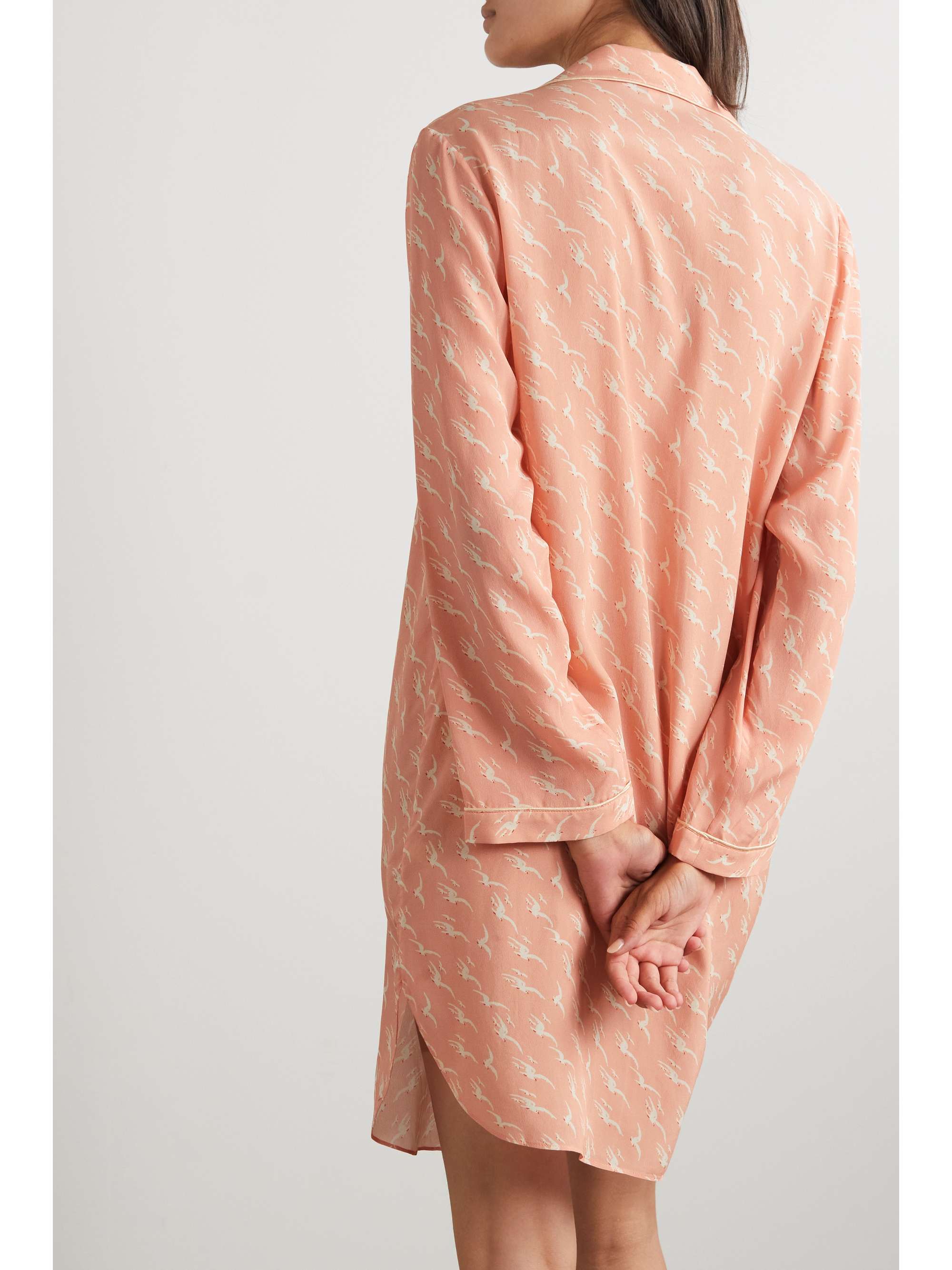 MORGAN LANE Jillian printed crepe nightdress