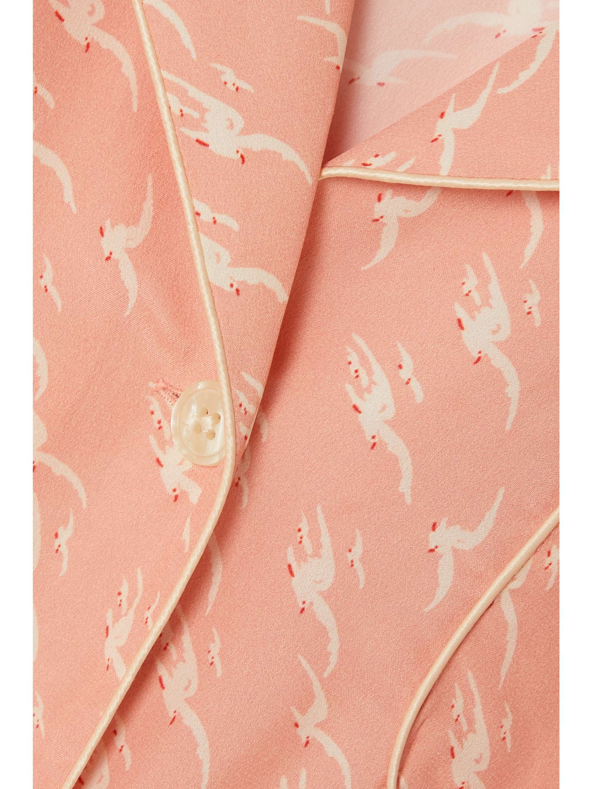 MORGAN LANE Jillian printed crepe nightdress