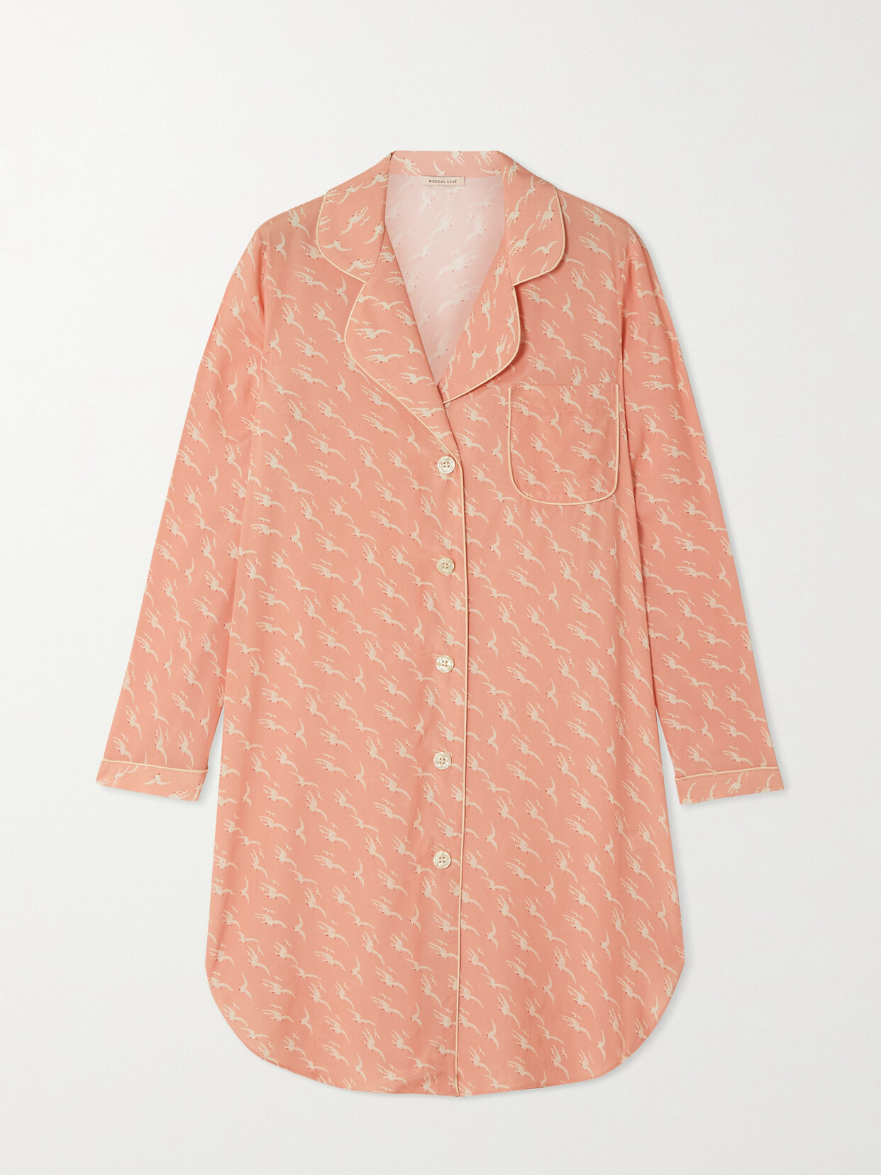 MORGAN LANE Jillian Printed Crepe Nightdress