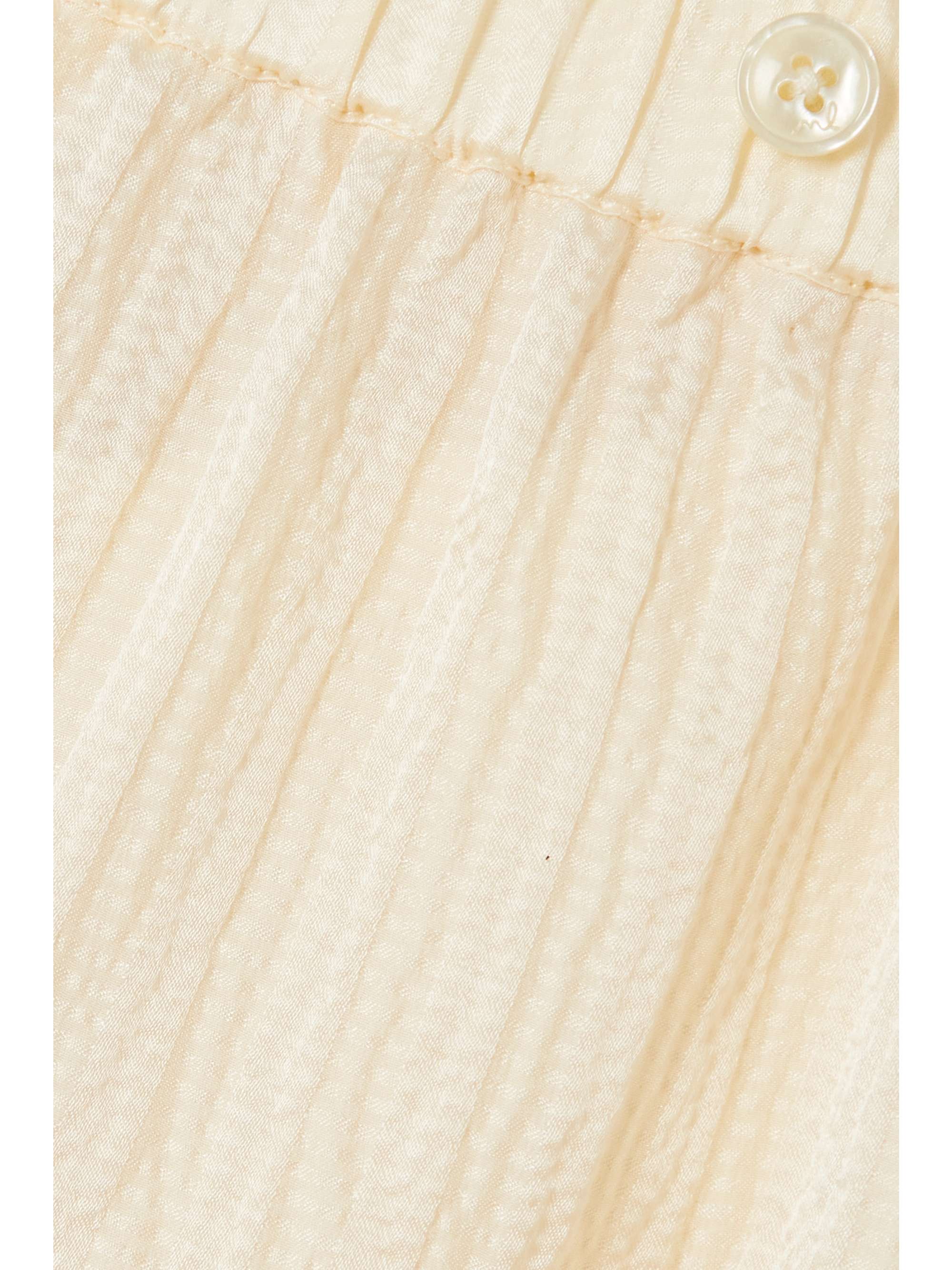 MORGAN LANE Katelyn Fiona striped silk-seersucker pajama set