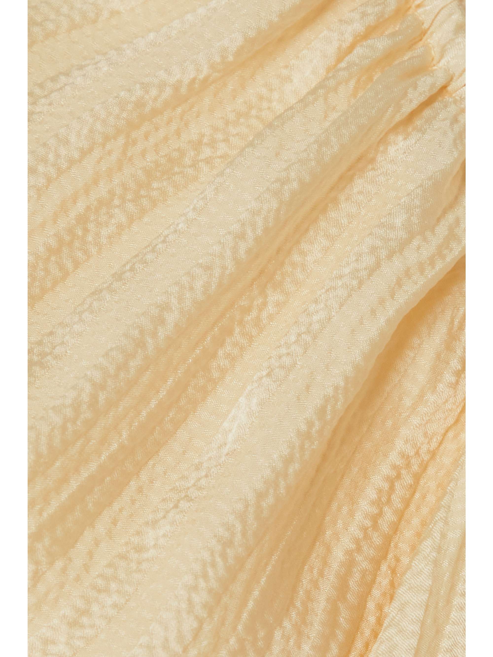 MORGAN LANE Ava striped silk-seersucker nightdress