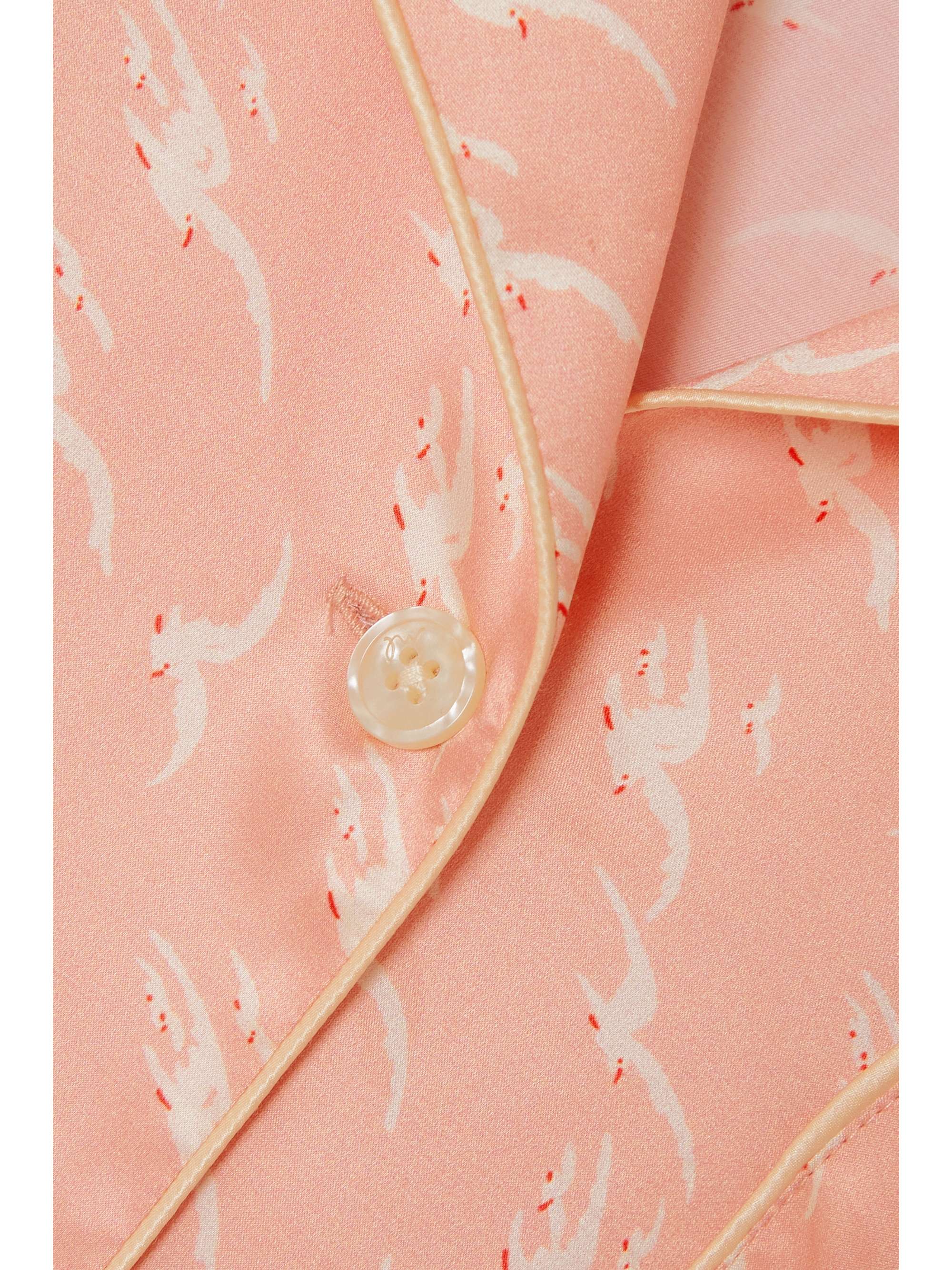 MORGAN LANE Katelyn Fiona striped silk-seersucker pajama set