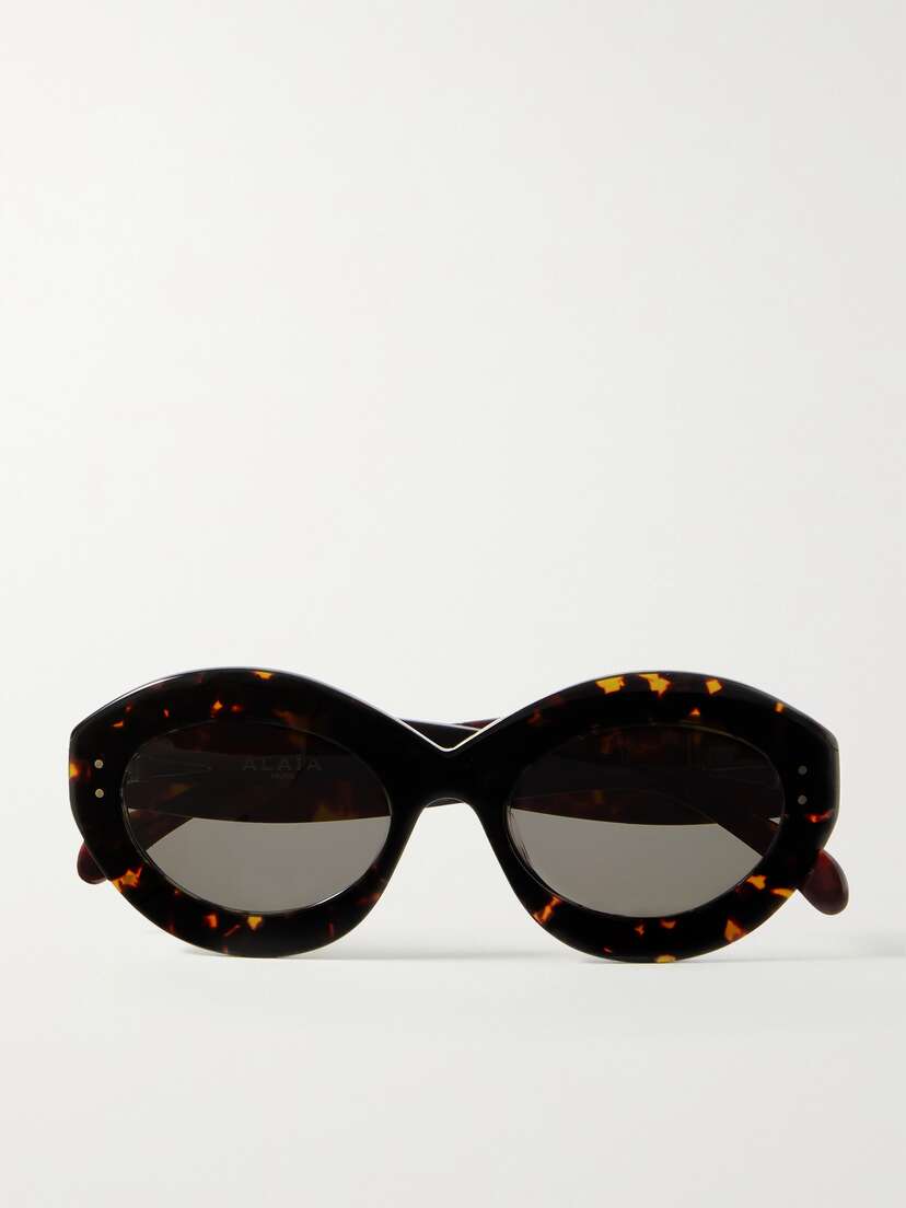 Alaïa Round-frame Tortoiseshell Acetate Sunglasses