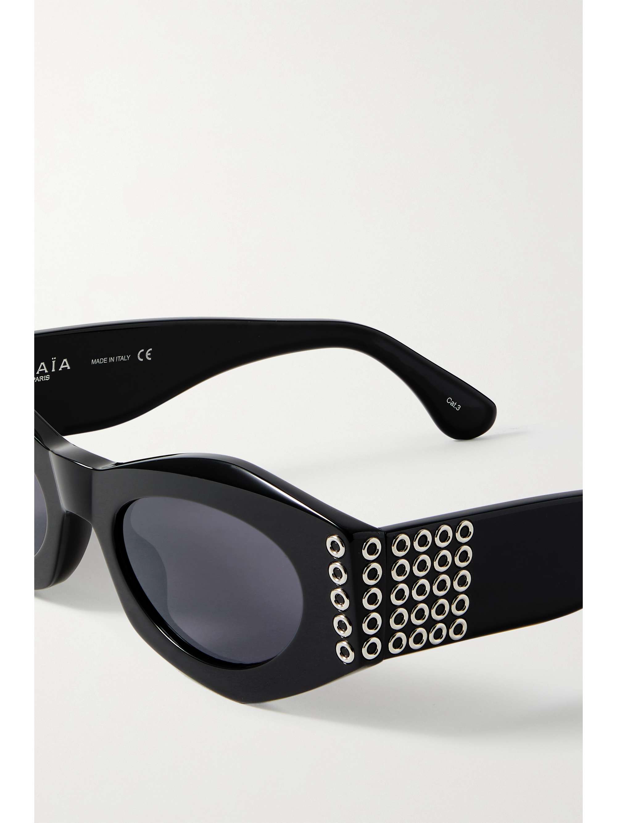 ALAÏA EYEWEAR Oval-frame acetate sunglasses