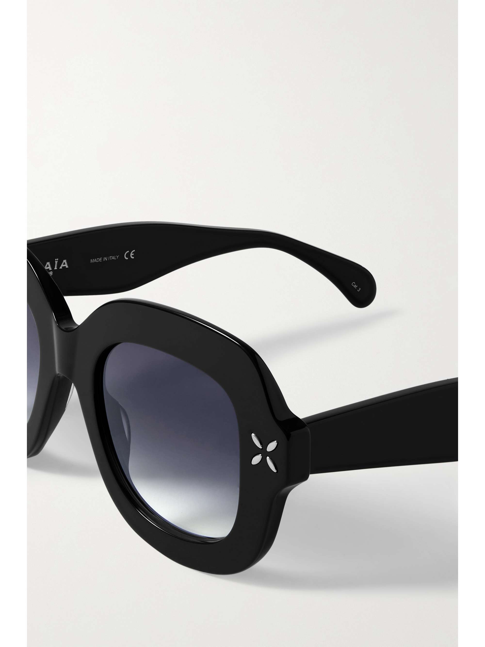 ALAÏA EYEWEAR Oversized square-frame acetate sunglasses