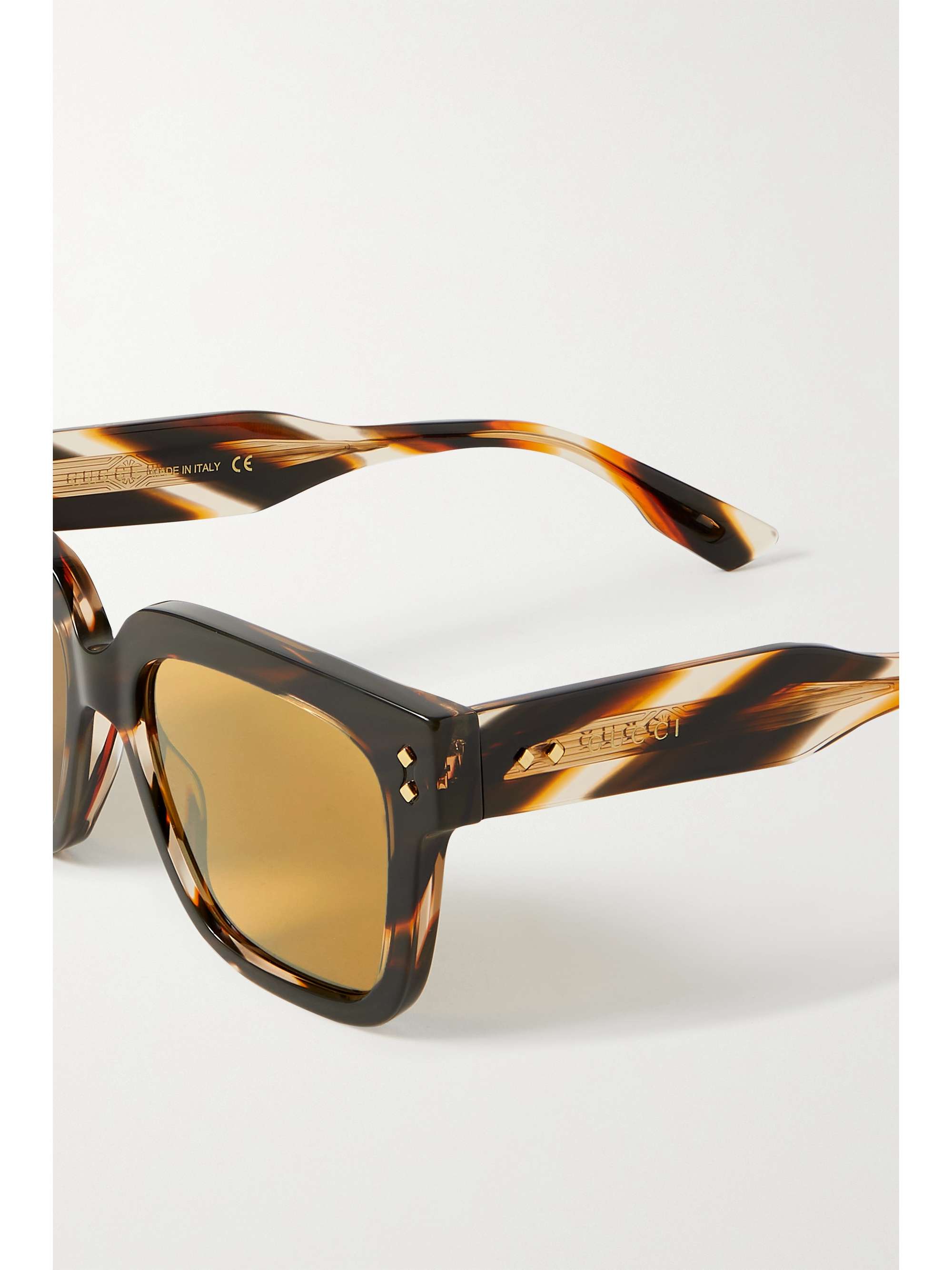 GUCCI EYEWEAR Nouvelle Vague oversized square-frame tortoiseshell acetate sunglasses