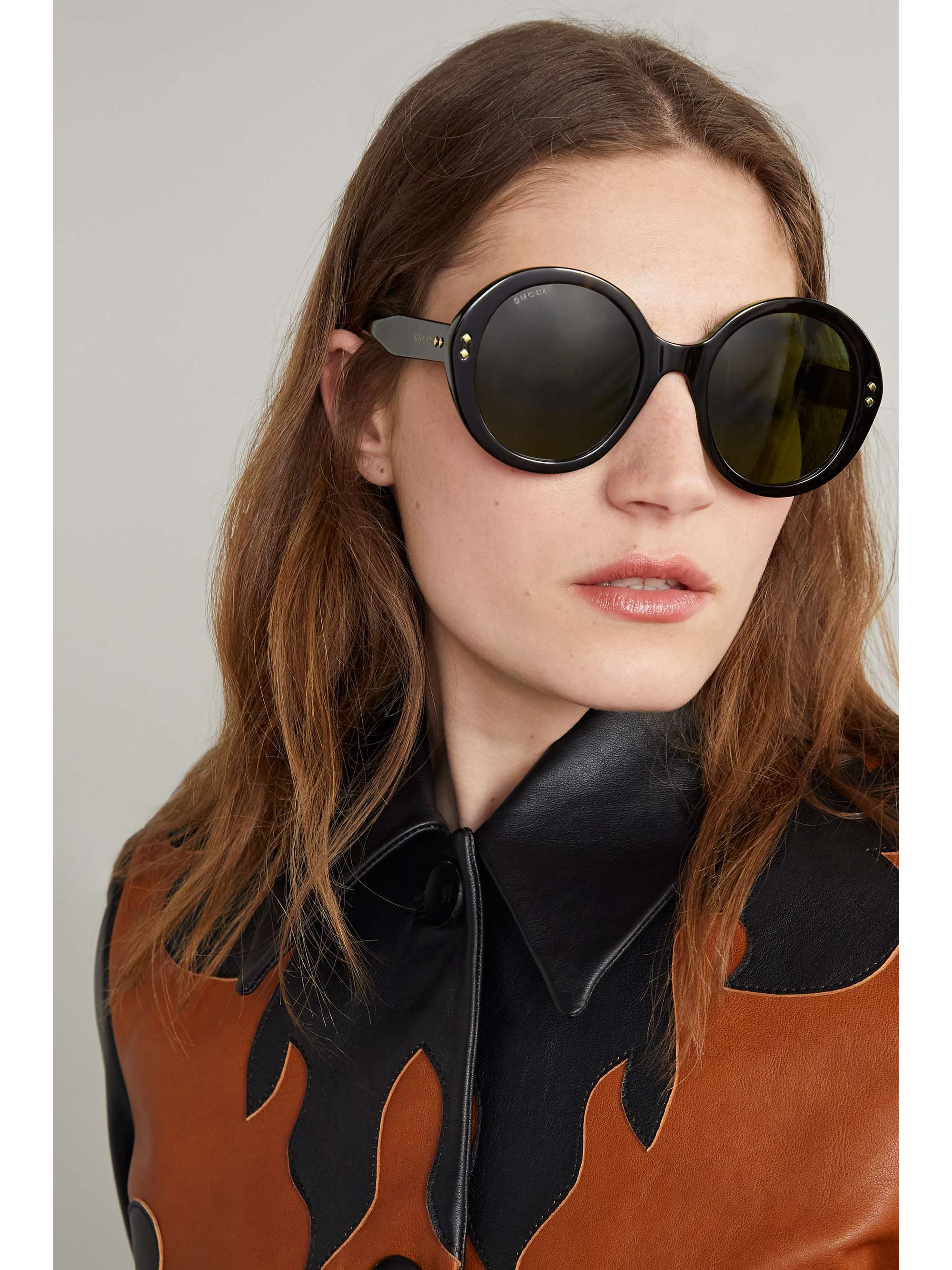 GUCCI Vague oversized round-frame acetate sunglasses | NET-A-PORTER