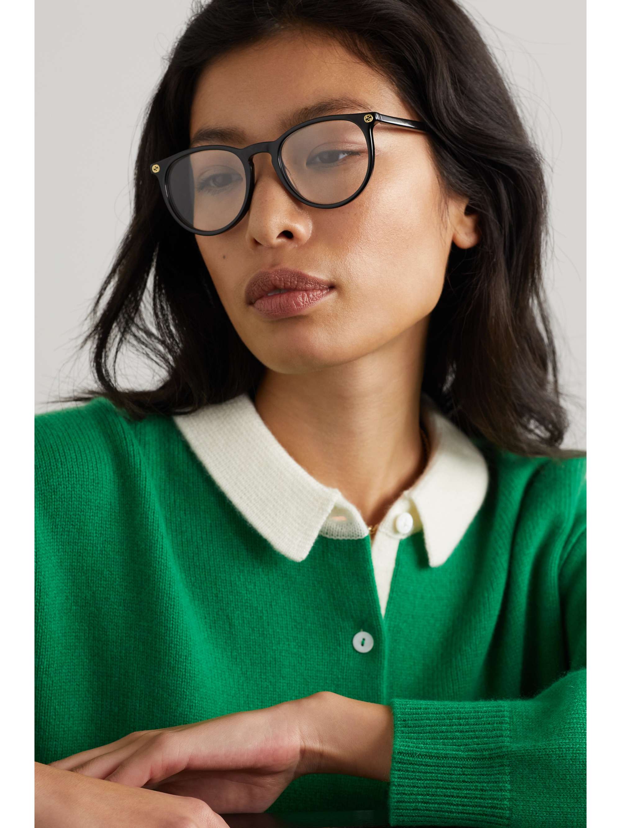GUCCI EYEWEAR GG round-frame acetate optical glasses