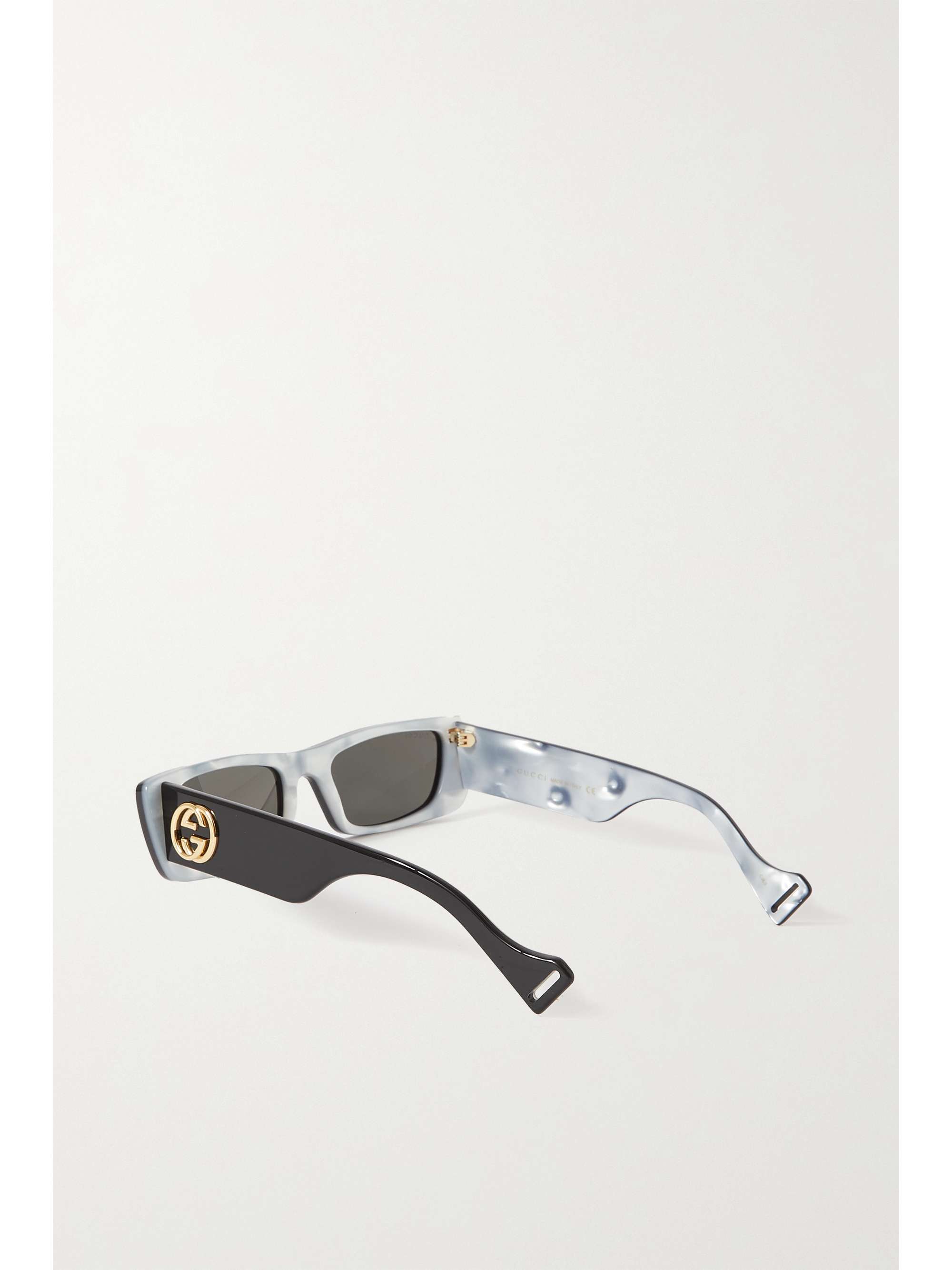 GUCCI EYEWEAR Rectangular-frame acetate sunglasses