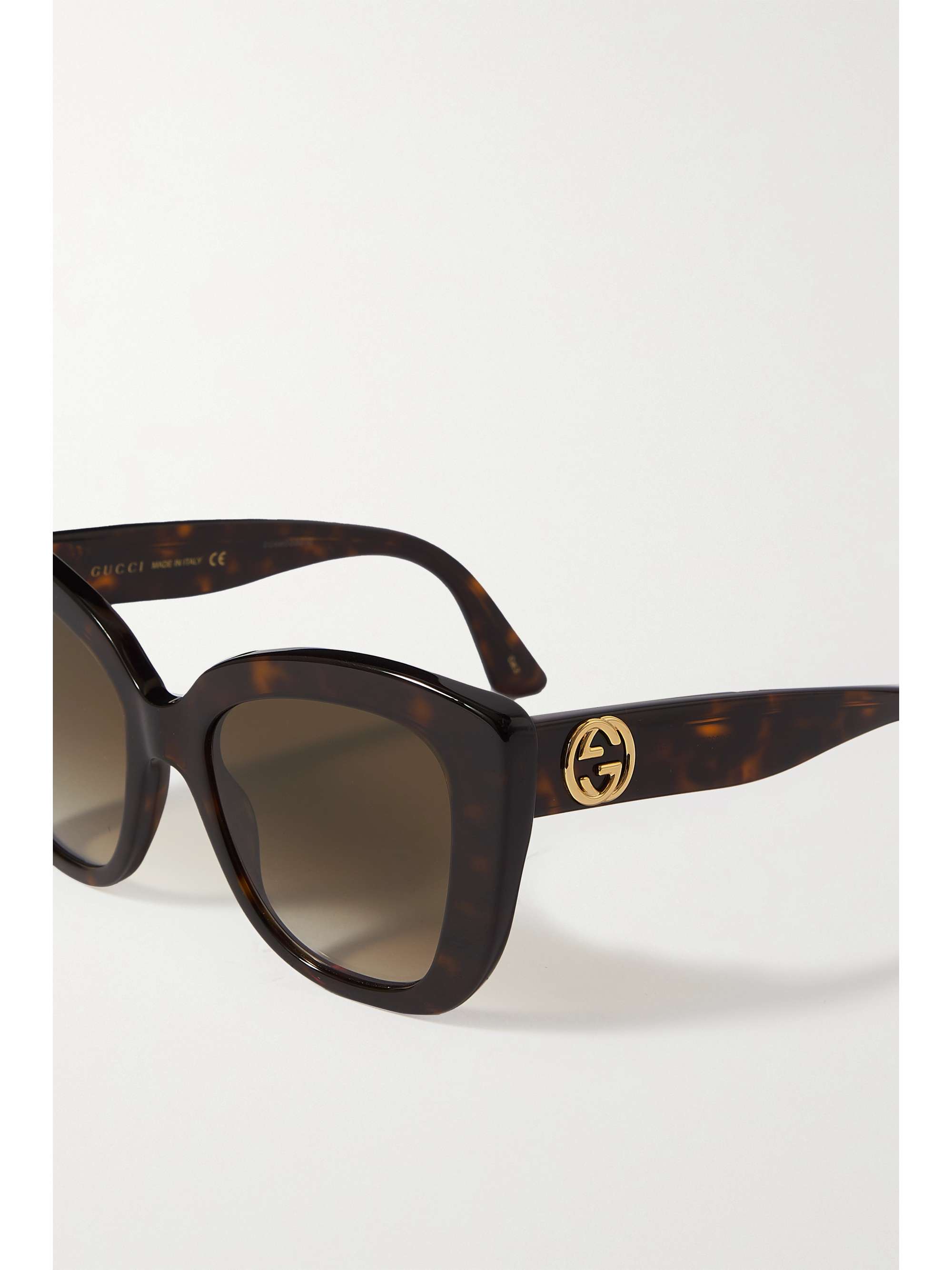 GUCCI EYEWEAR GG cat-eye tortoiseshell acetate sunglasses