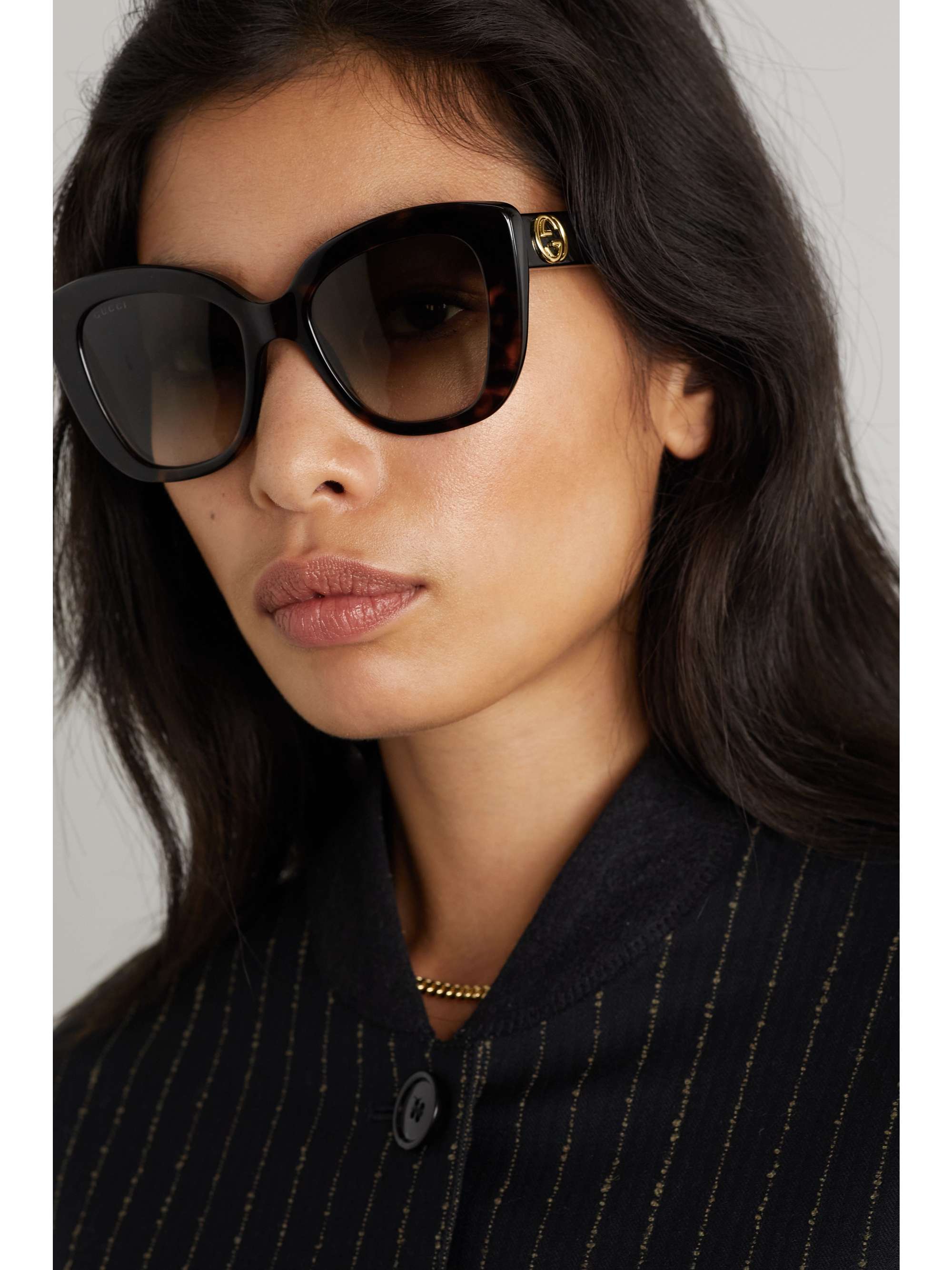 GUCCI GG cat-eye tortoiseshell acetate sunglasses | NET-A-PORTER