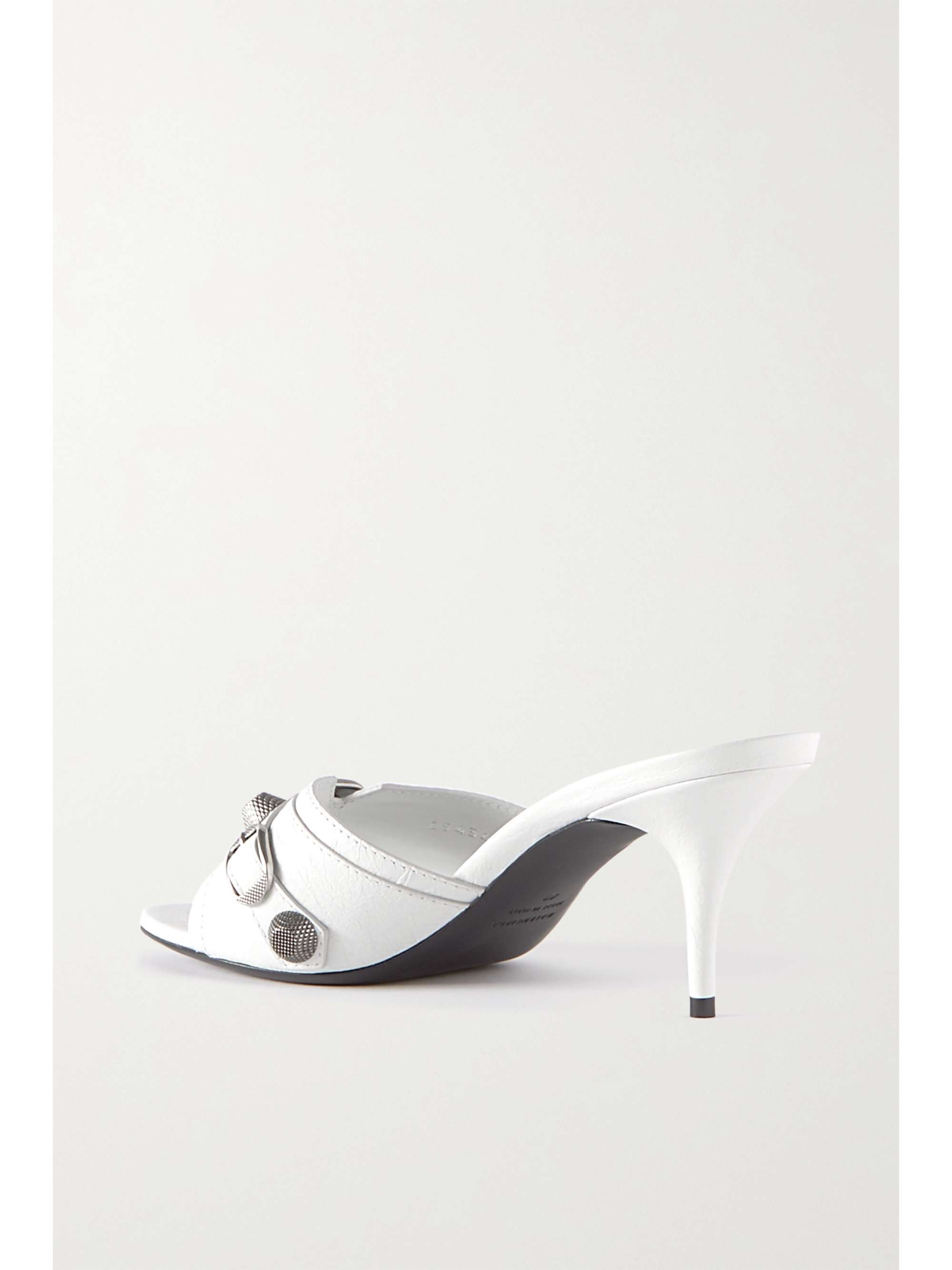 BALENCIAGA Cagole metallic leather mules