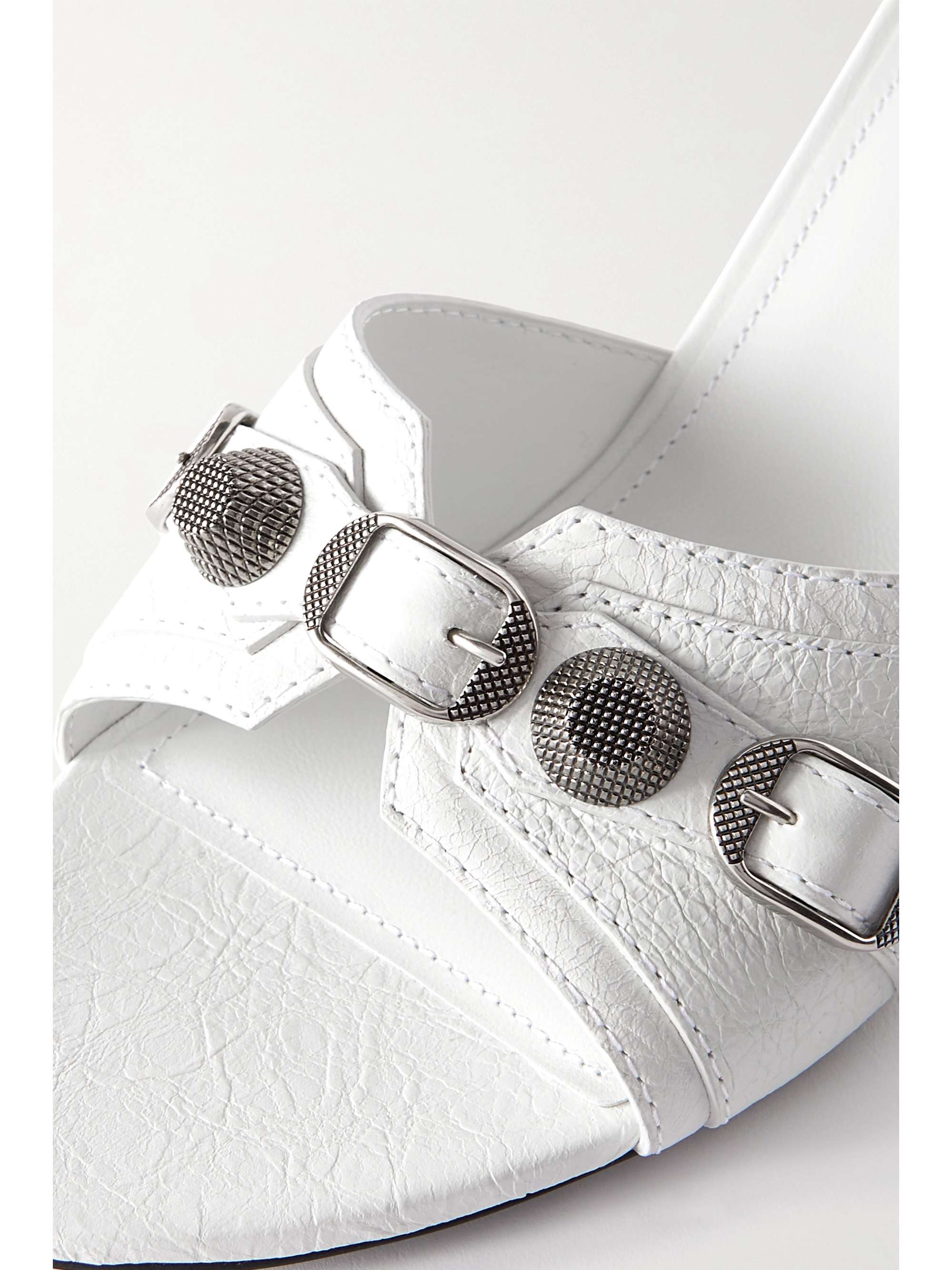 BALENCIAGA Cagole metallic leather mules