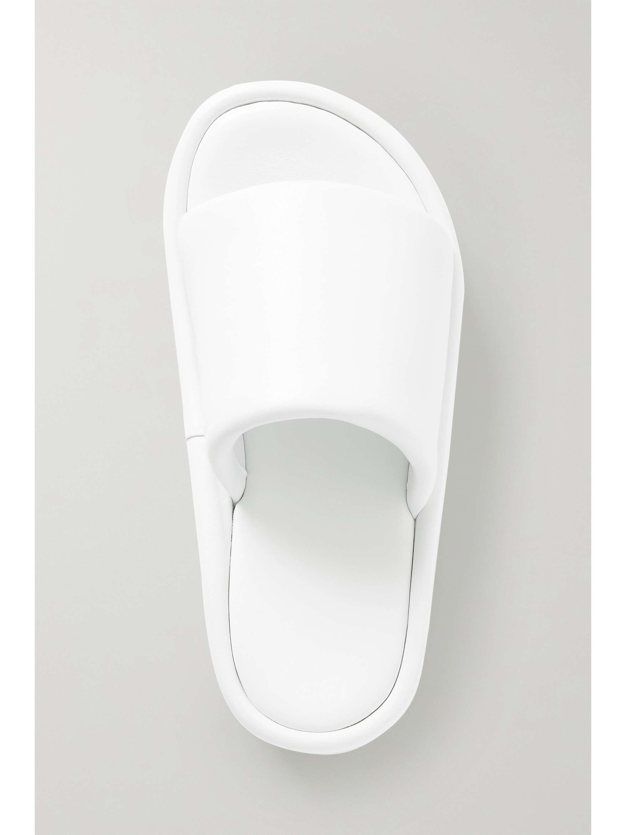 white leather platform