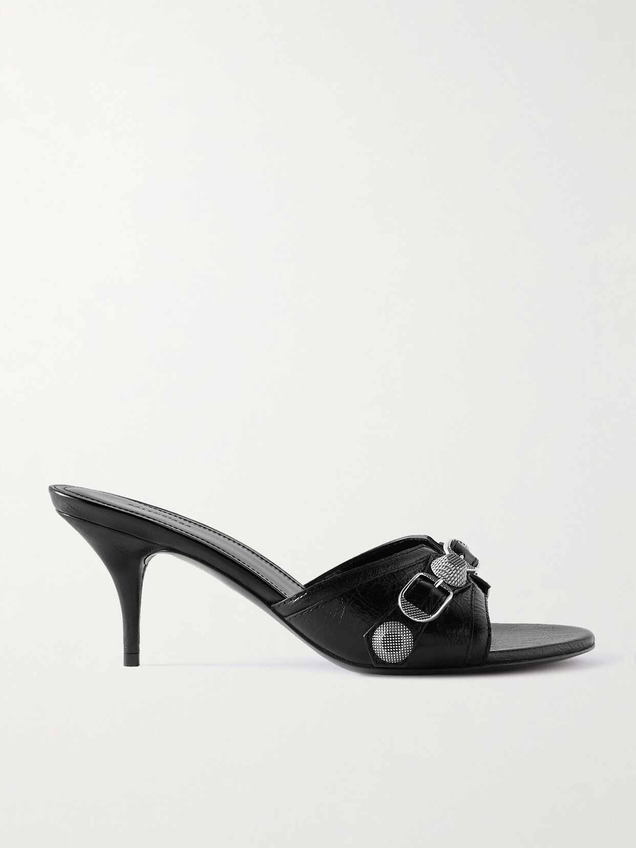 Balenciaga Sandali Cagole Donna Pelle Nero In Black