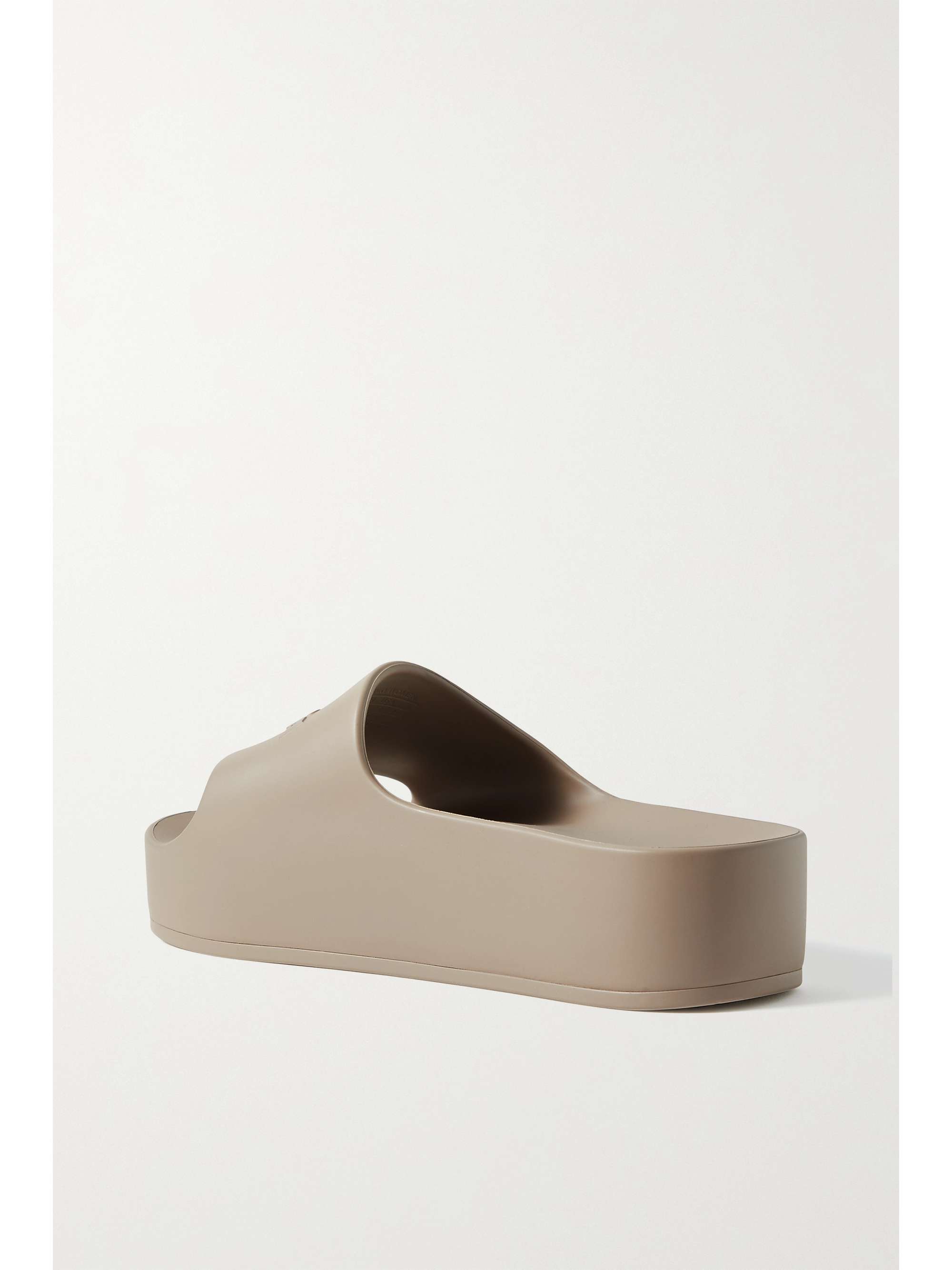 BALENCIAGA Mono logo-embossed rubber platform slides