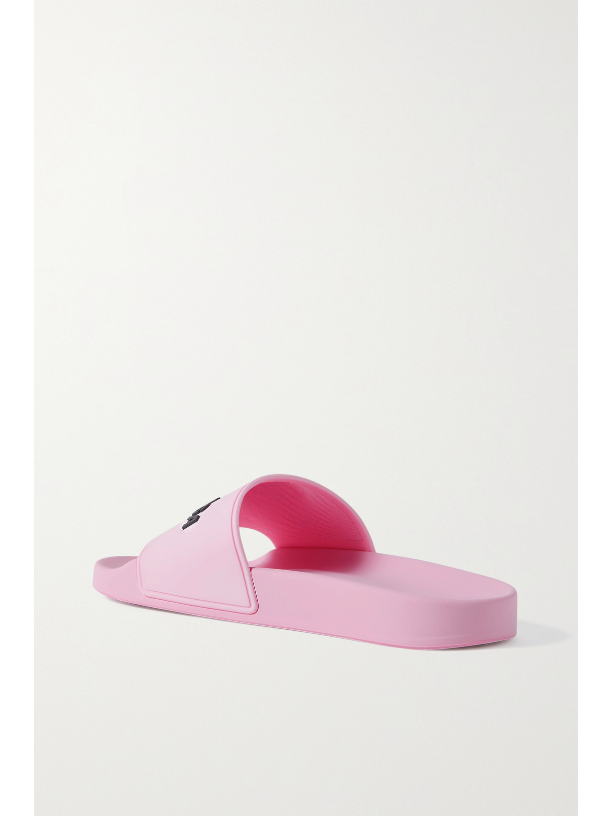 Shop Balenciaga Piscine Logo-embossed Rubber Slides In Pink