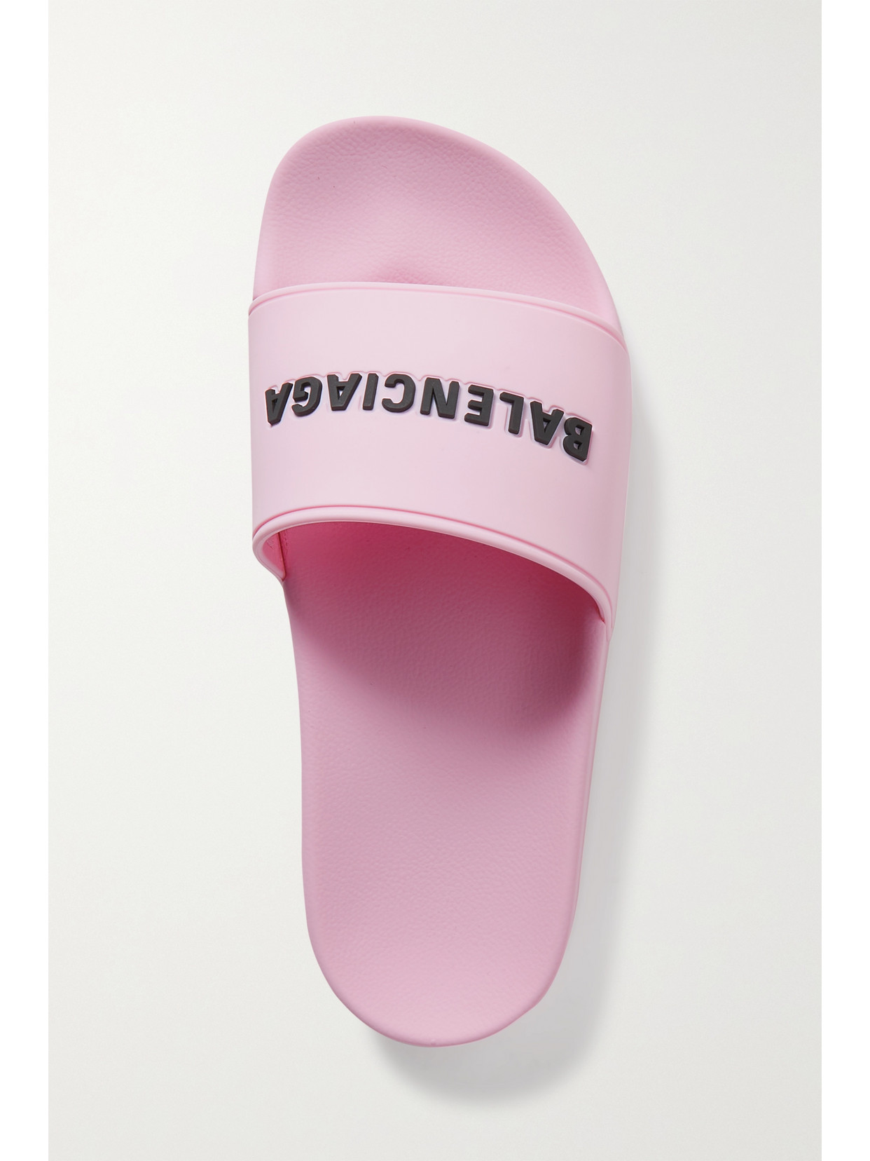 Shop Balenciaga Piscine Logo-embossed Rubber Slides In Pink