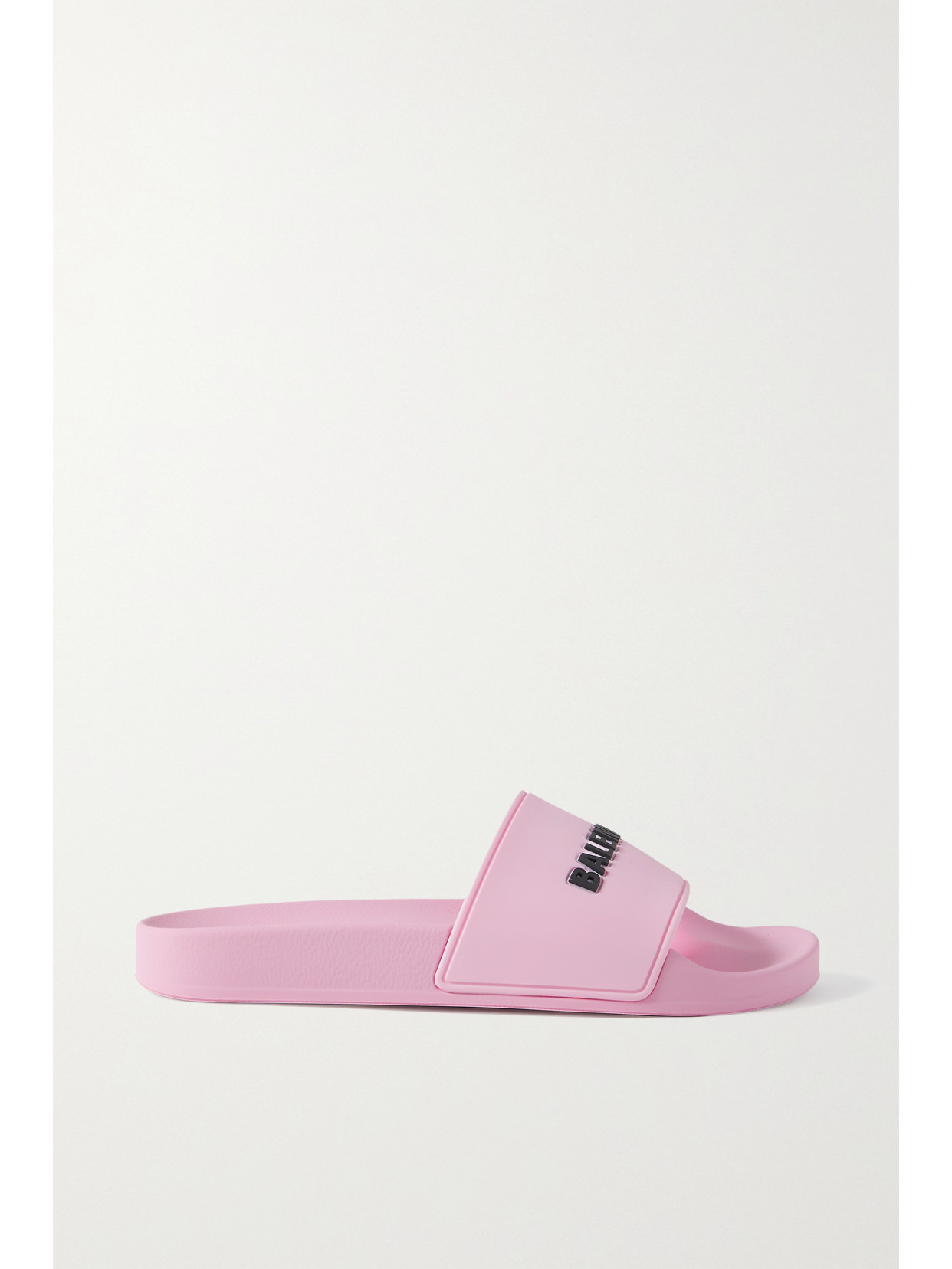 Balenciaga Piscine Logo-embossed Rubber Slides In Pink