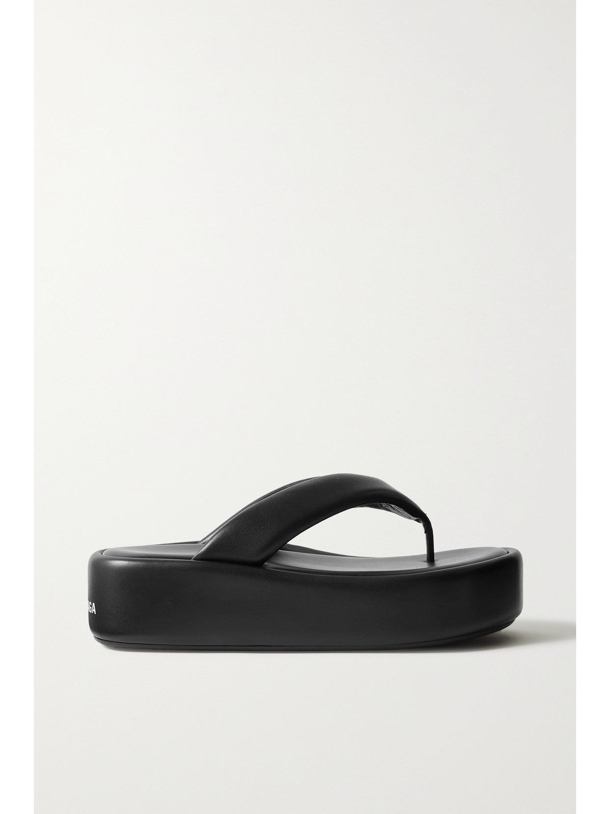 BALENCIAGA RISE LEATHER PLATFORM FLIP FLOPS