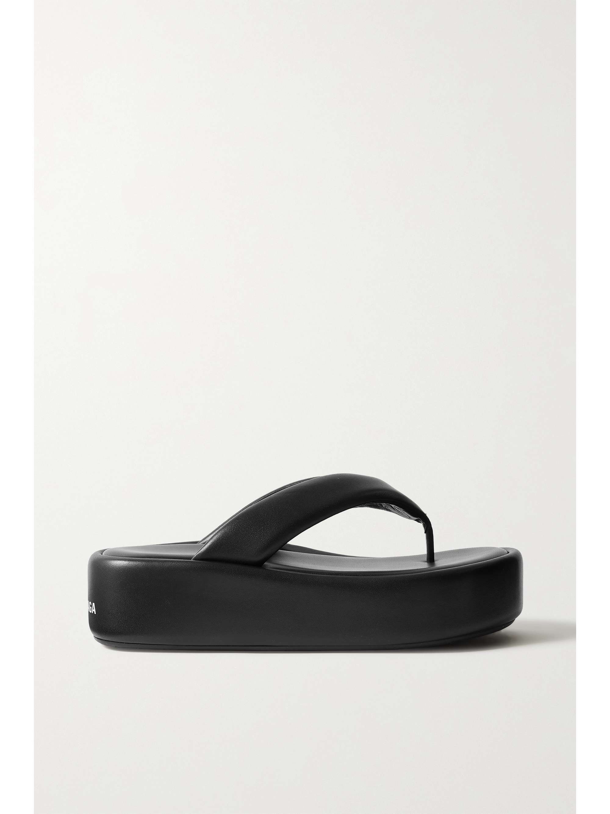 Black Wedge Flip Flops