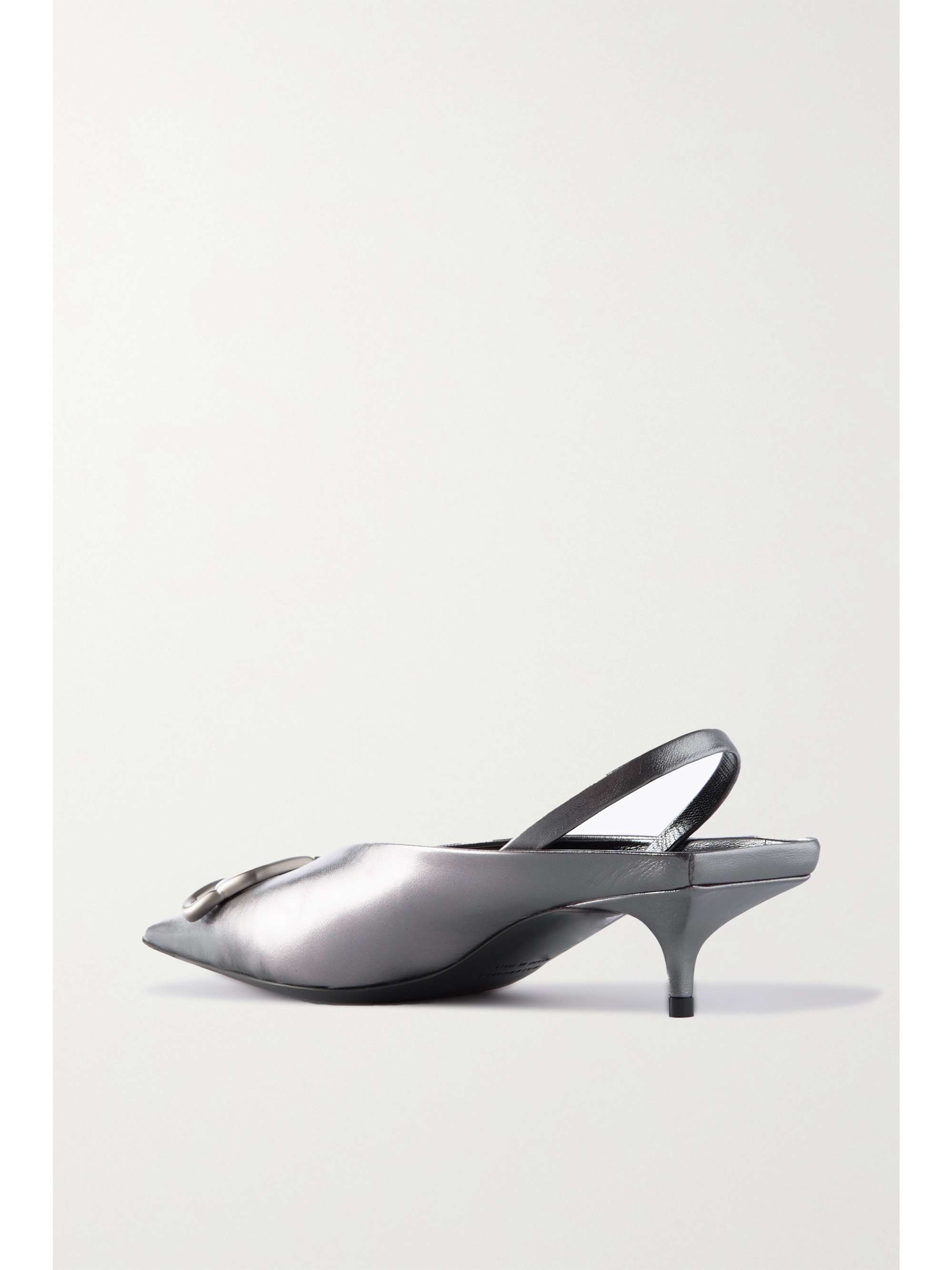 BALENCIAGA Knife logo-appliquéd leather slingback pumps
