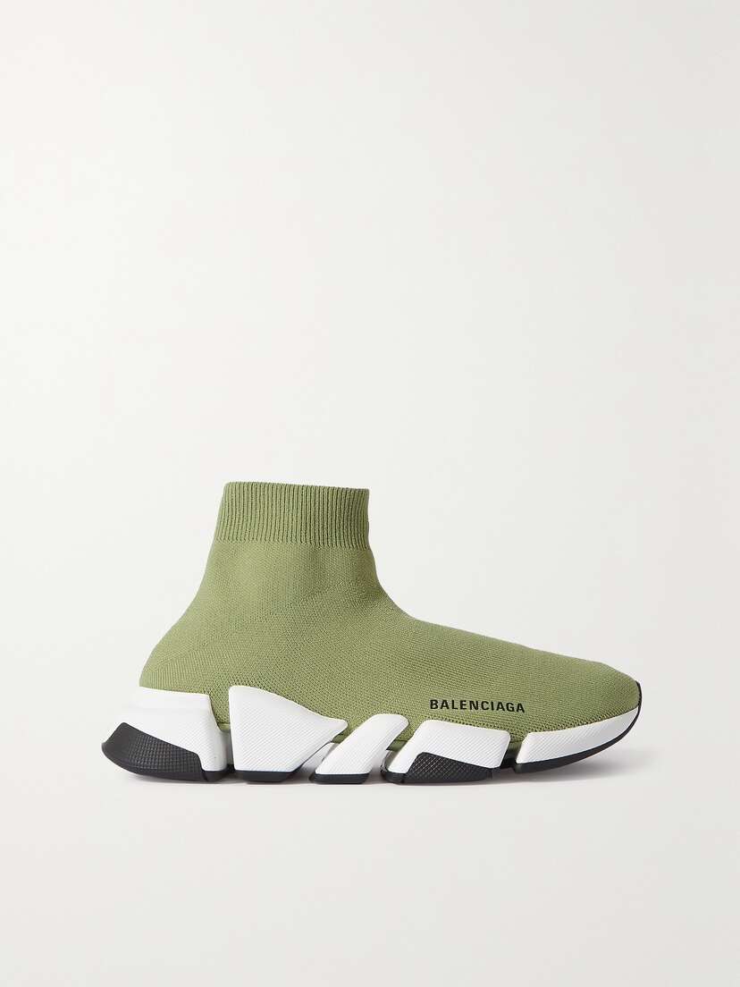 Balenciaga Speed 2.0 Logo-print Stretch-knit High-top Sneakers