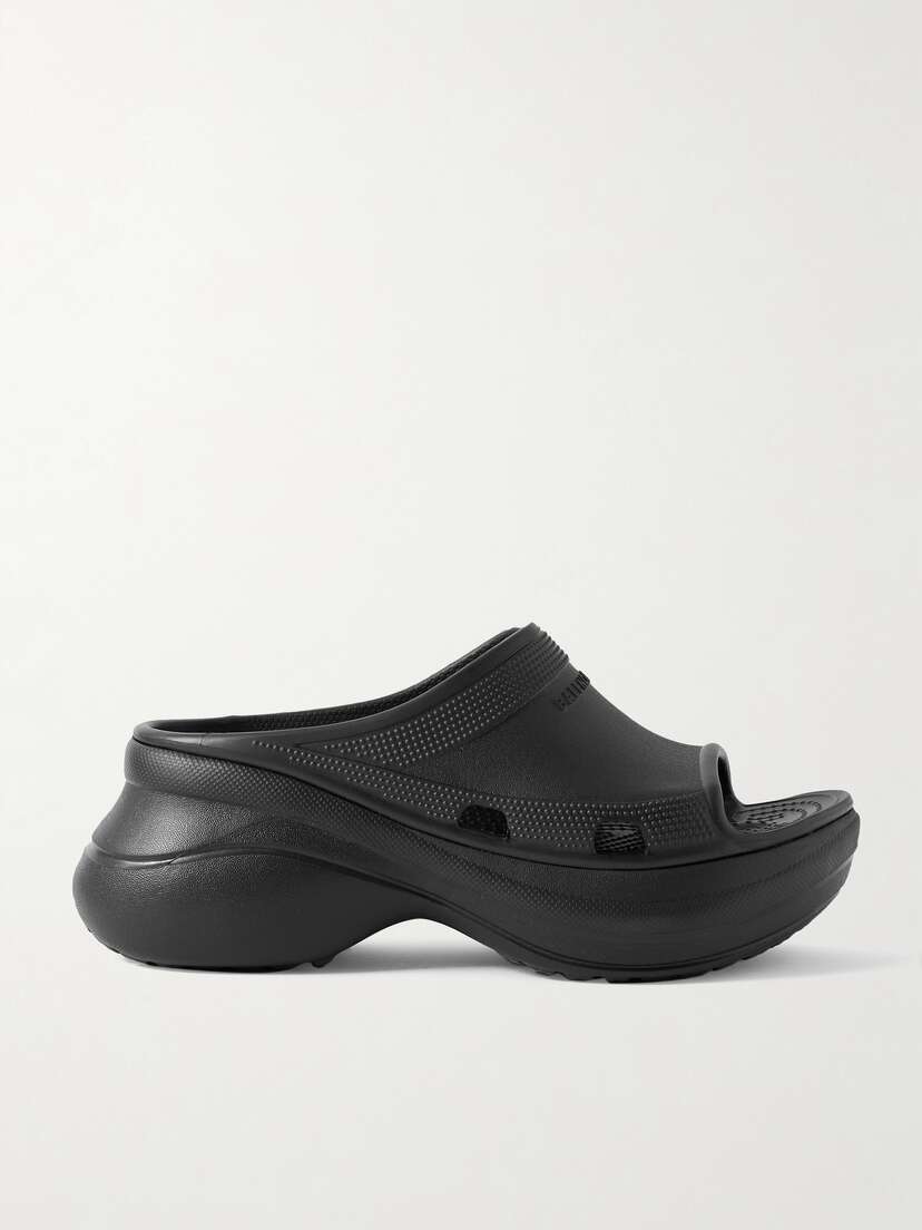 Balenciaga + Crocs Pool Perforated Rubber Slides