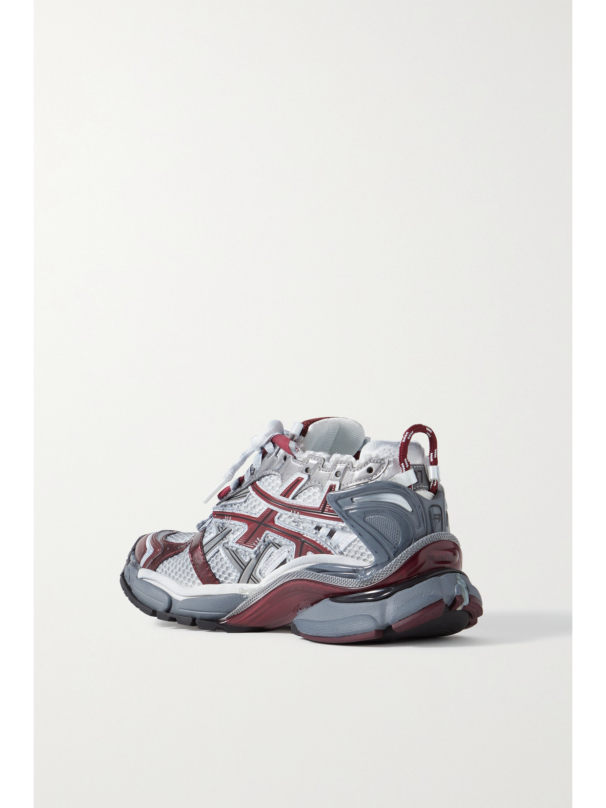 Balenciaga Runner Logo-detailed Rubber-trimmed Mesh Sneakers In 