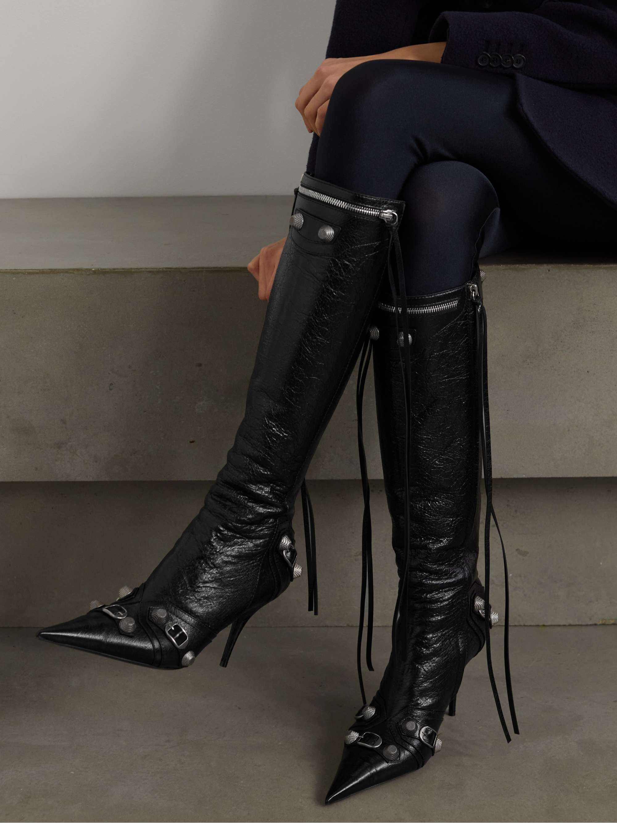 Balenciaga, Shoes, Balenciaga Black Zip Boots