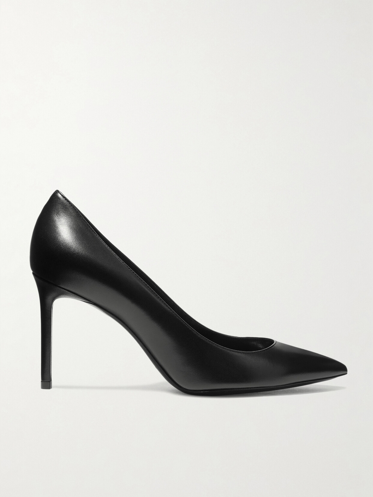 Shop Saint Laurent Anja Leather Pumps In Black