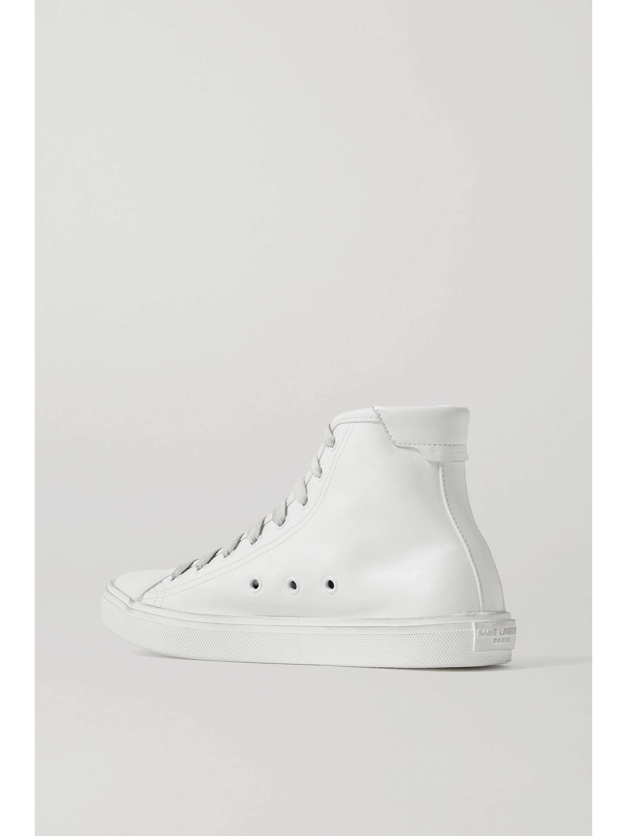 SAINT LAURENT Malibu leather high-top sneakers | NET-A-PORTER