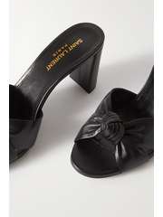 saint laurent bianca knotted leather mules
