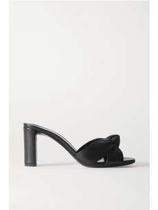 saint laurent bianca knotted leather mules