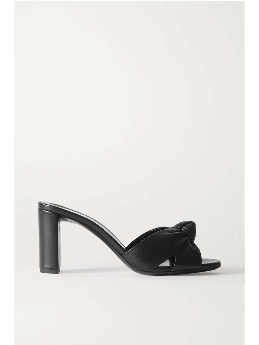 Saint Laurent Bianca Knotted Leather Mules