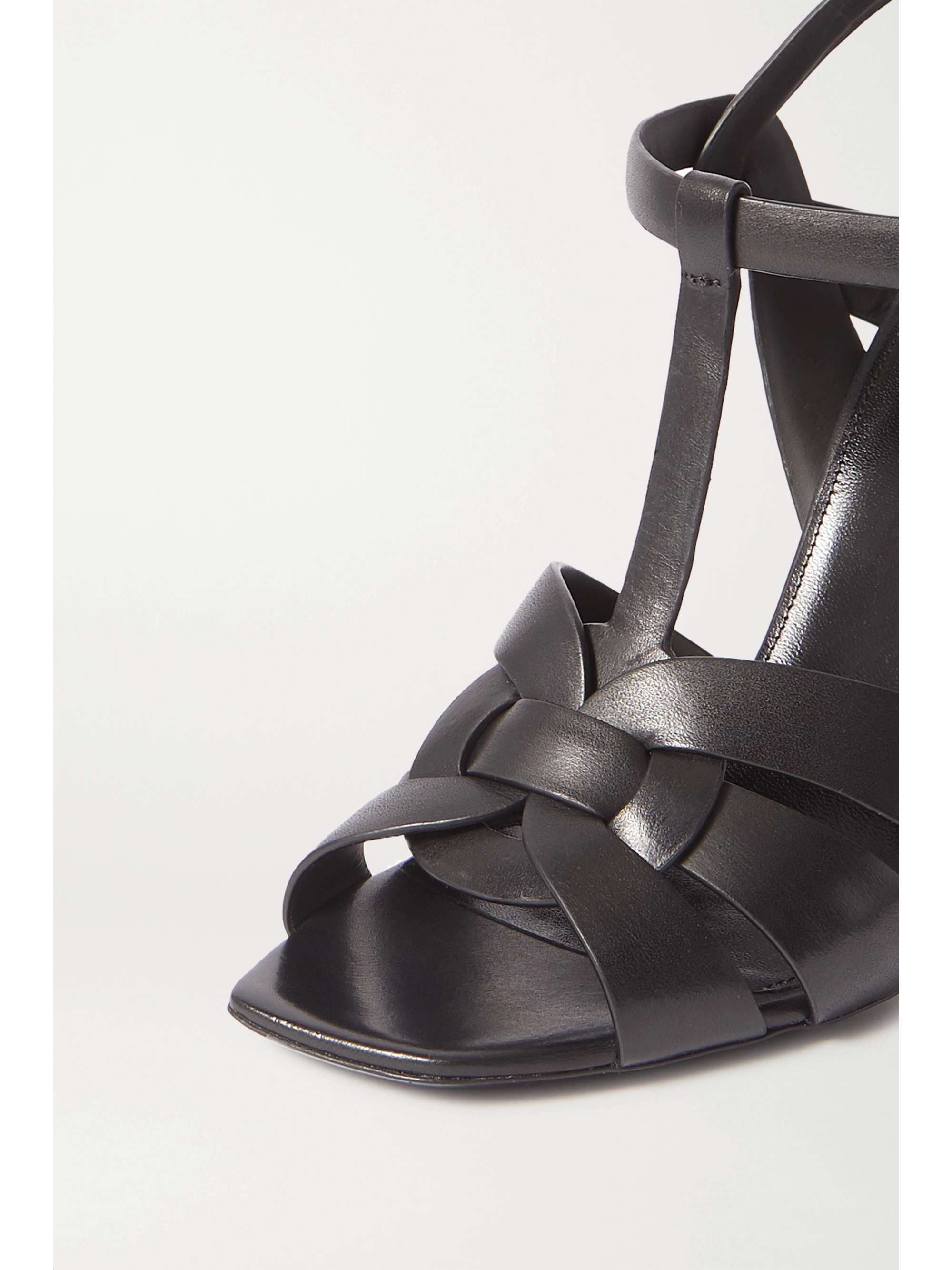 Black Tribute woven leather sandals SAINT LAURENT NETAPORTER