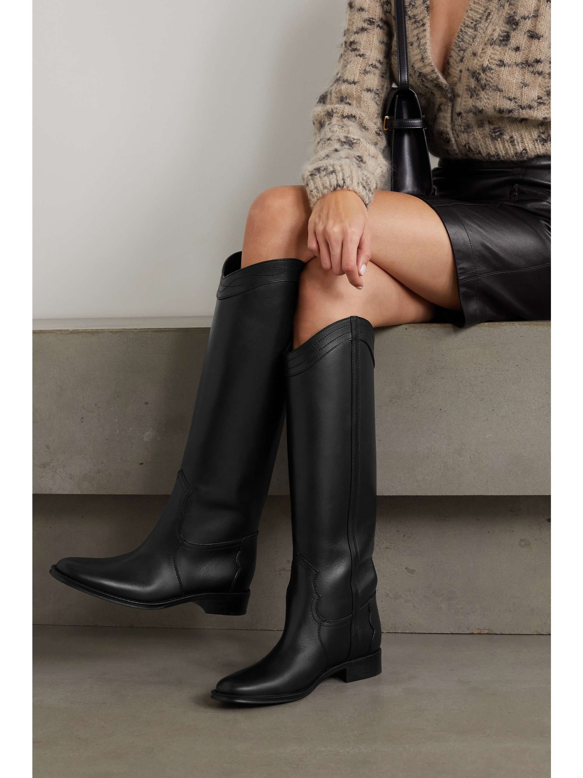 SAINT LAURENT Kate leather knee boots | NET-A-PORTER